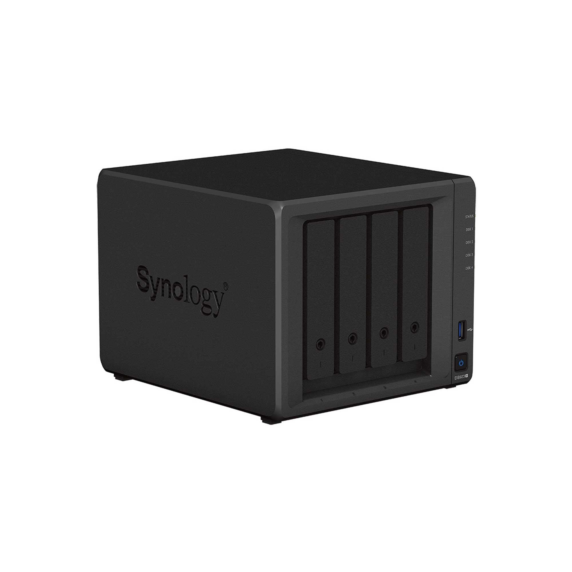 Synology Ds923+ 4-Bay Diskstation Nas (Amd Ryzen 4 Threads R1600 Dual-Core 4Gb Ram 2Xrj-45 1Gbe Lan-Port)