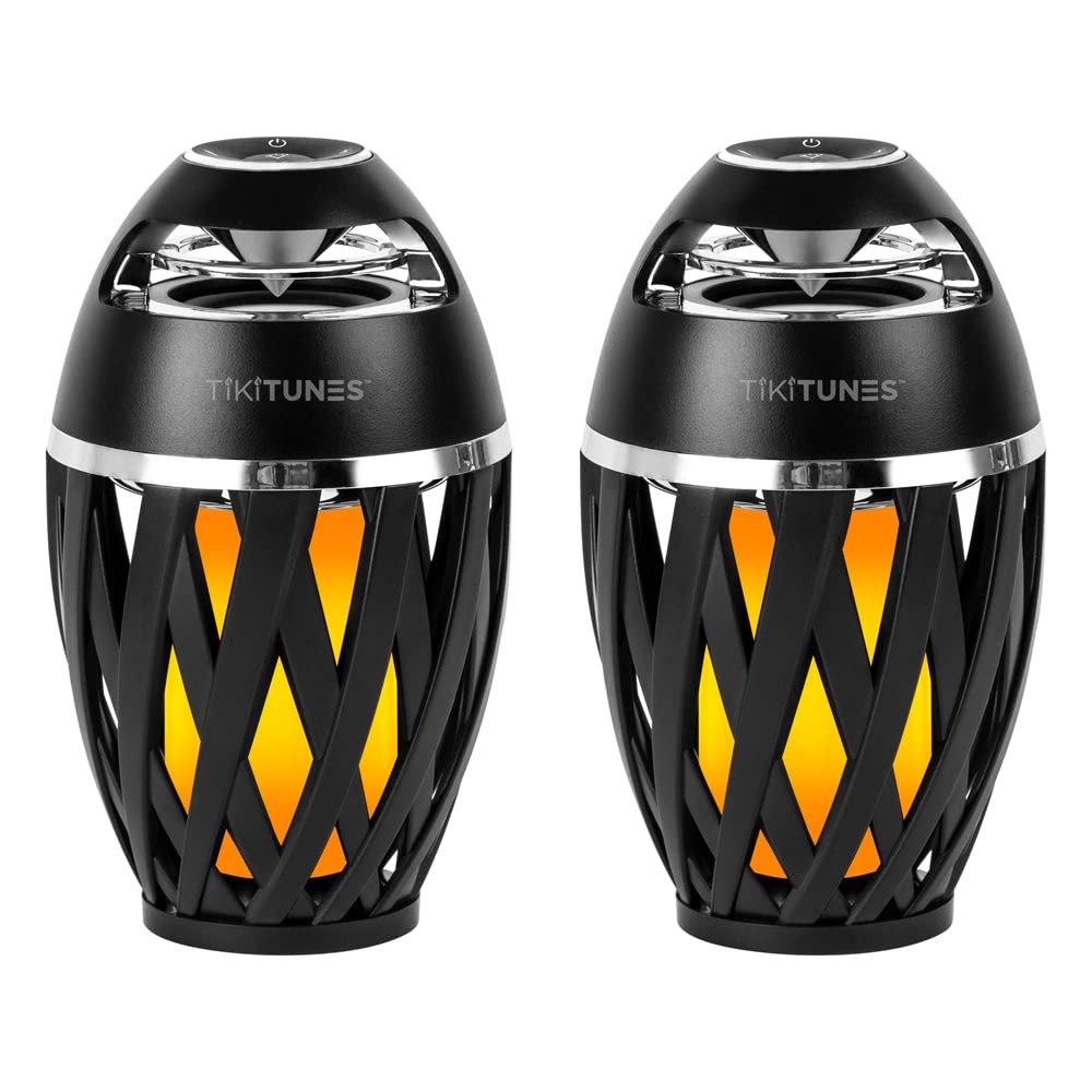Tikitunes Portable Bluetooth 5.0 Indoor/Outdoor Wireless Speakers, Led Torch Atmospheric Lighting Effect, 5 Watt Audio Usb Speak