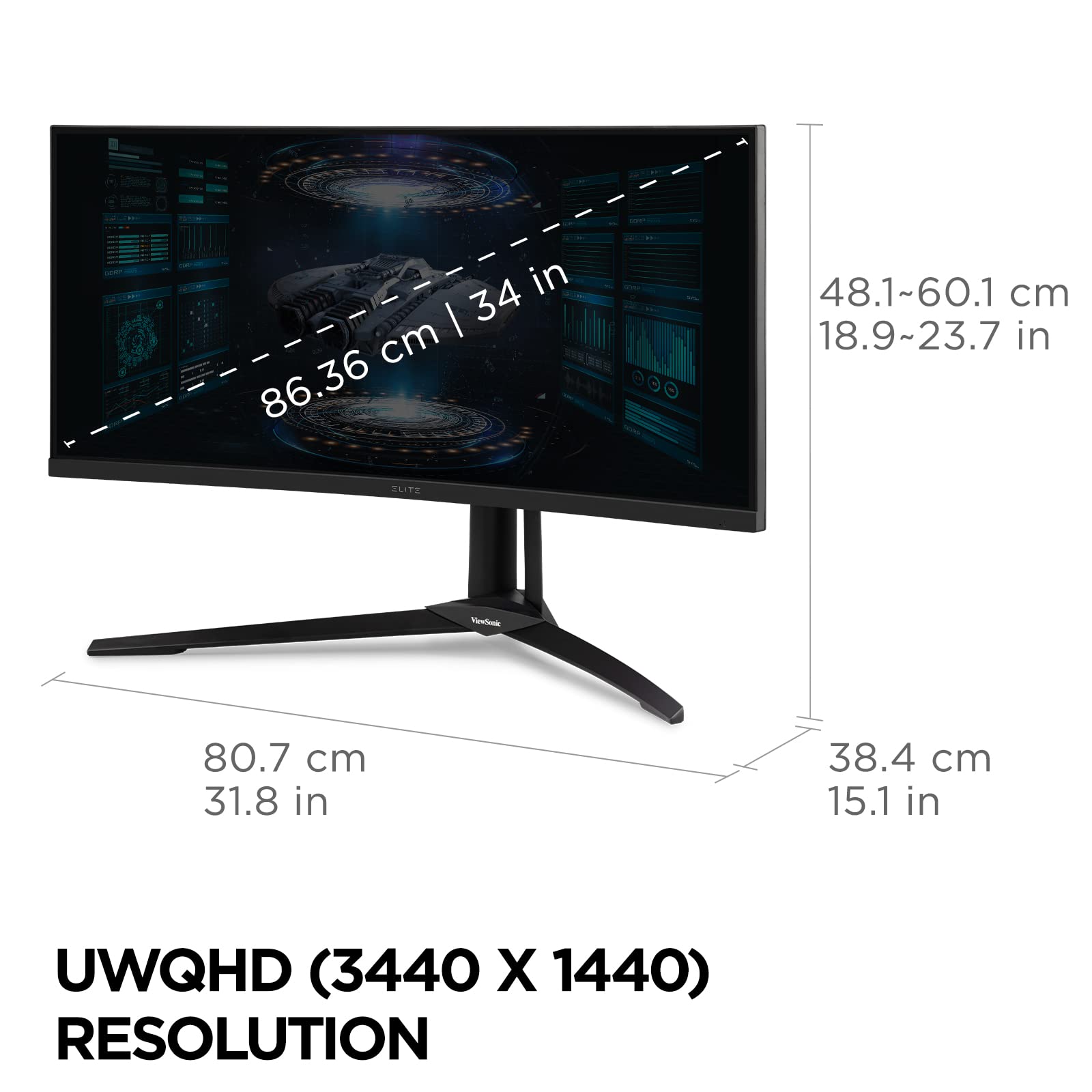 34'' Elite Curvedgmngmntr|34'' Elite 21:9 Mini Led Curved 1440P 1Ms 200Hz Gaming Monitor With Usb C.|1999|1499.99|None|None|