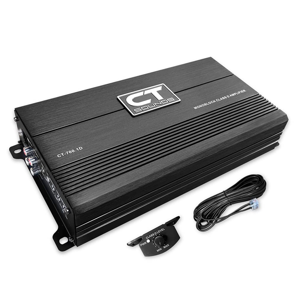Ct Sounds Ct 700.1D Compact Class D Car Audio Monoblock Amplifier, 700 Watts Rms
