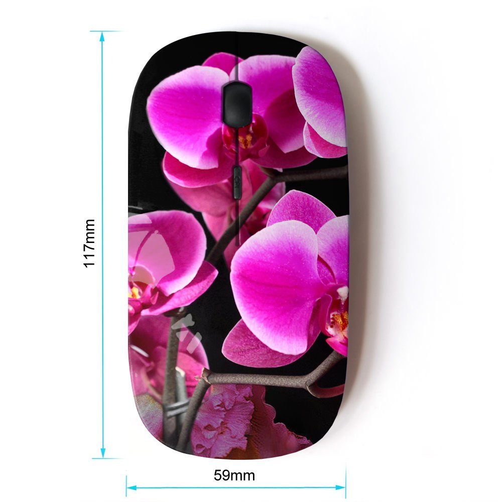 Koolmouse [ Optical 2.4G Wireless Mouse [ Purple Lily Flowers ]