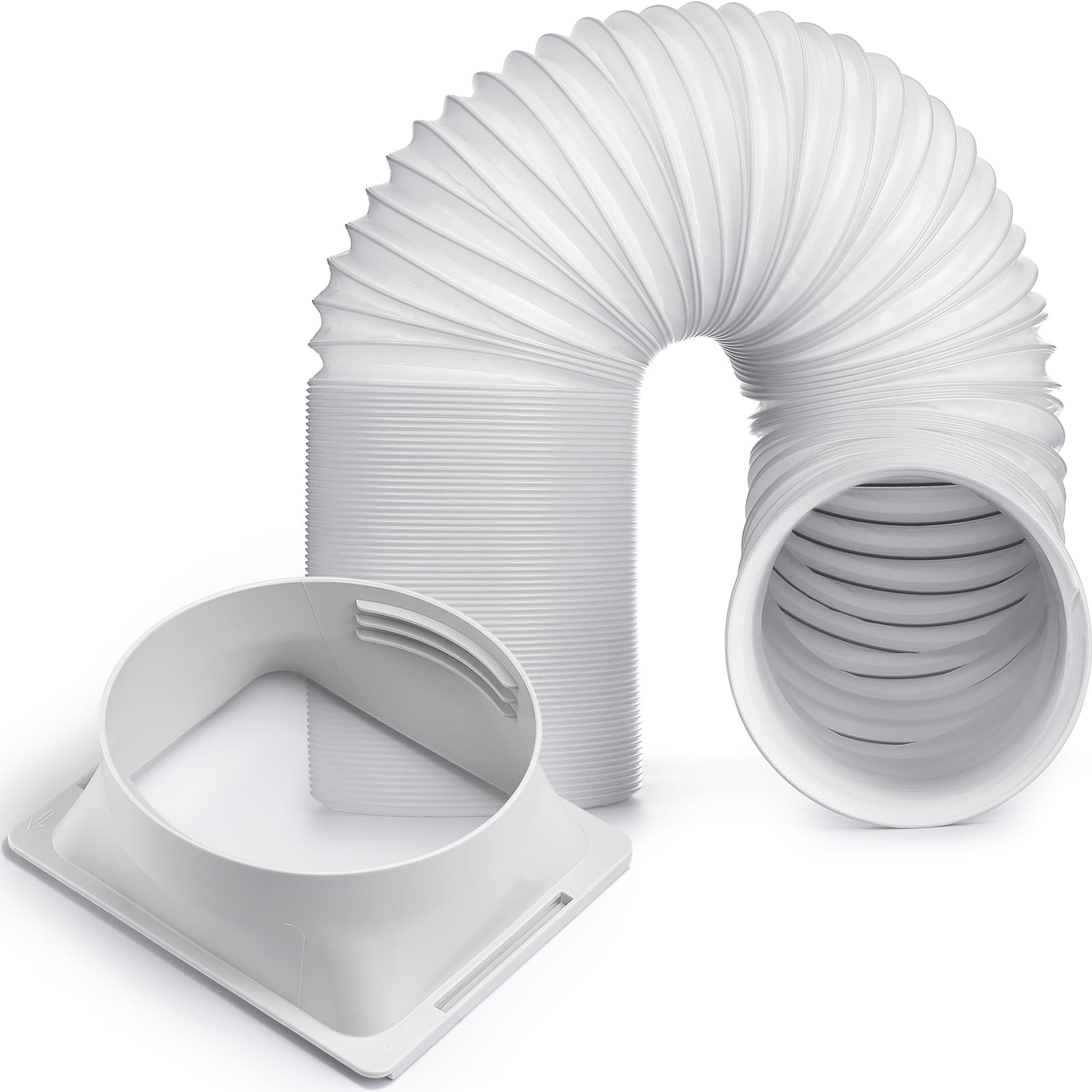 Outus 5.9 Diameter 98 Long Portable Air Conditioner Hose with Square Exhaust Hose Tube Adapter Portable Air Conditioner Duct