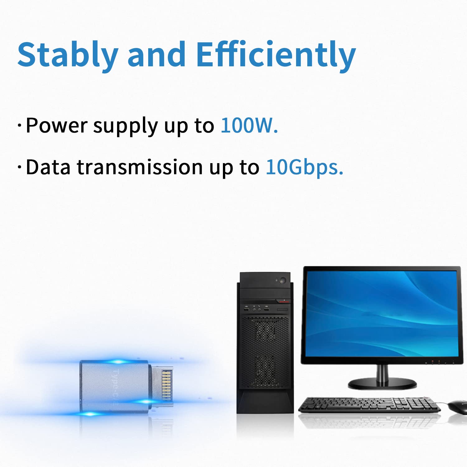 Duttek Usb C Front Panel Adapter, 10Gbps Type E To Usb C Adapter Converter, High Speed 3.1 Usb Type E Male To Usb3.1 Type C Fema