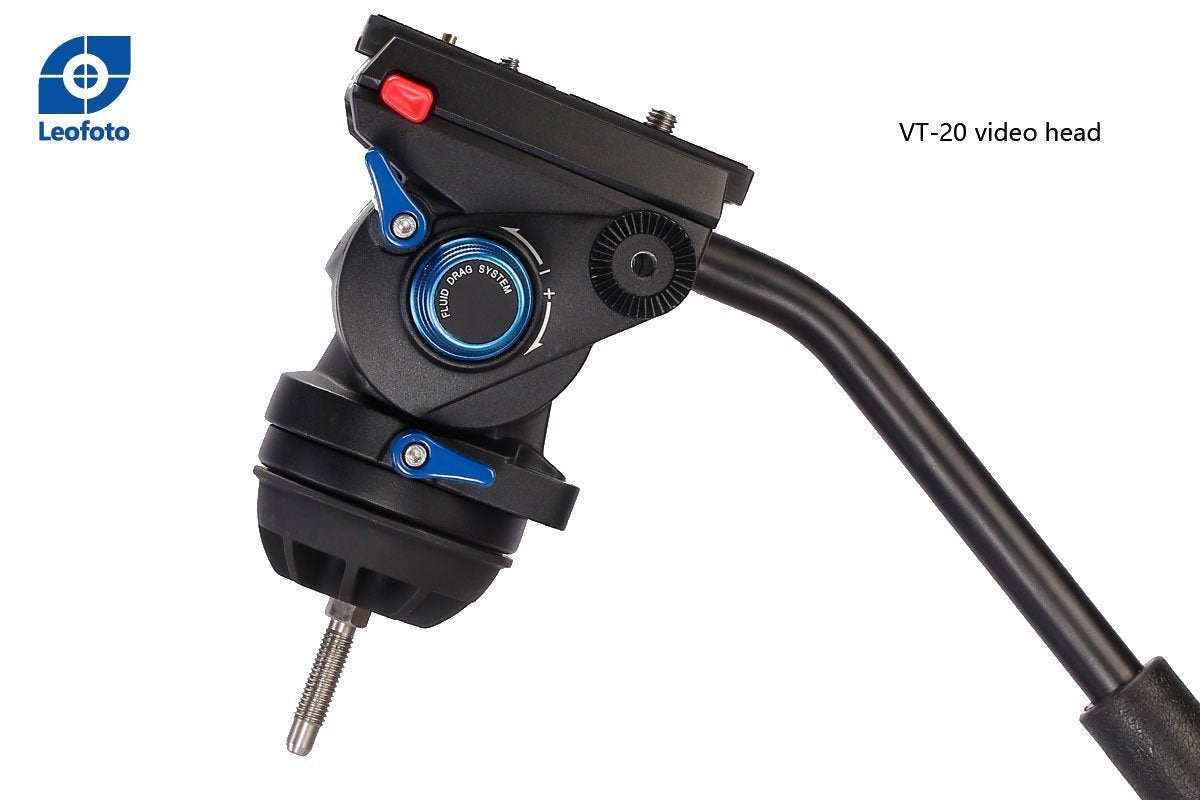 Leofoto Vt 20 Video Head 75Mm Half Ball Fluid Drag For 75 Bowl Tripod