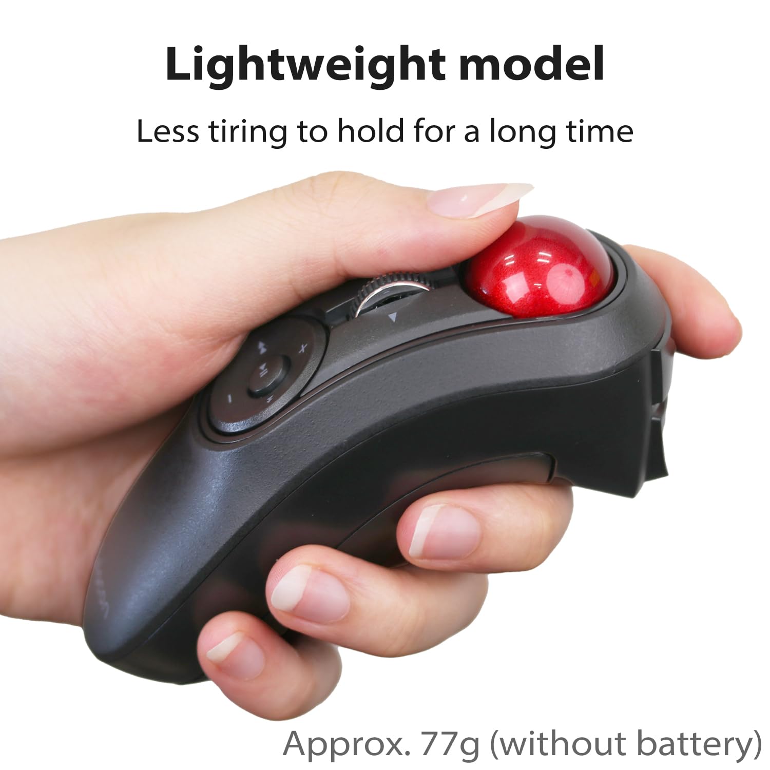 Elecom Relacon Handheld Trackball Pointer, Ergonomic Thumb Mouse For Right Or Left Hand, Bluetooth, 10 Buttons For Tv, Presentation, Game, Pc & Mac