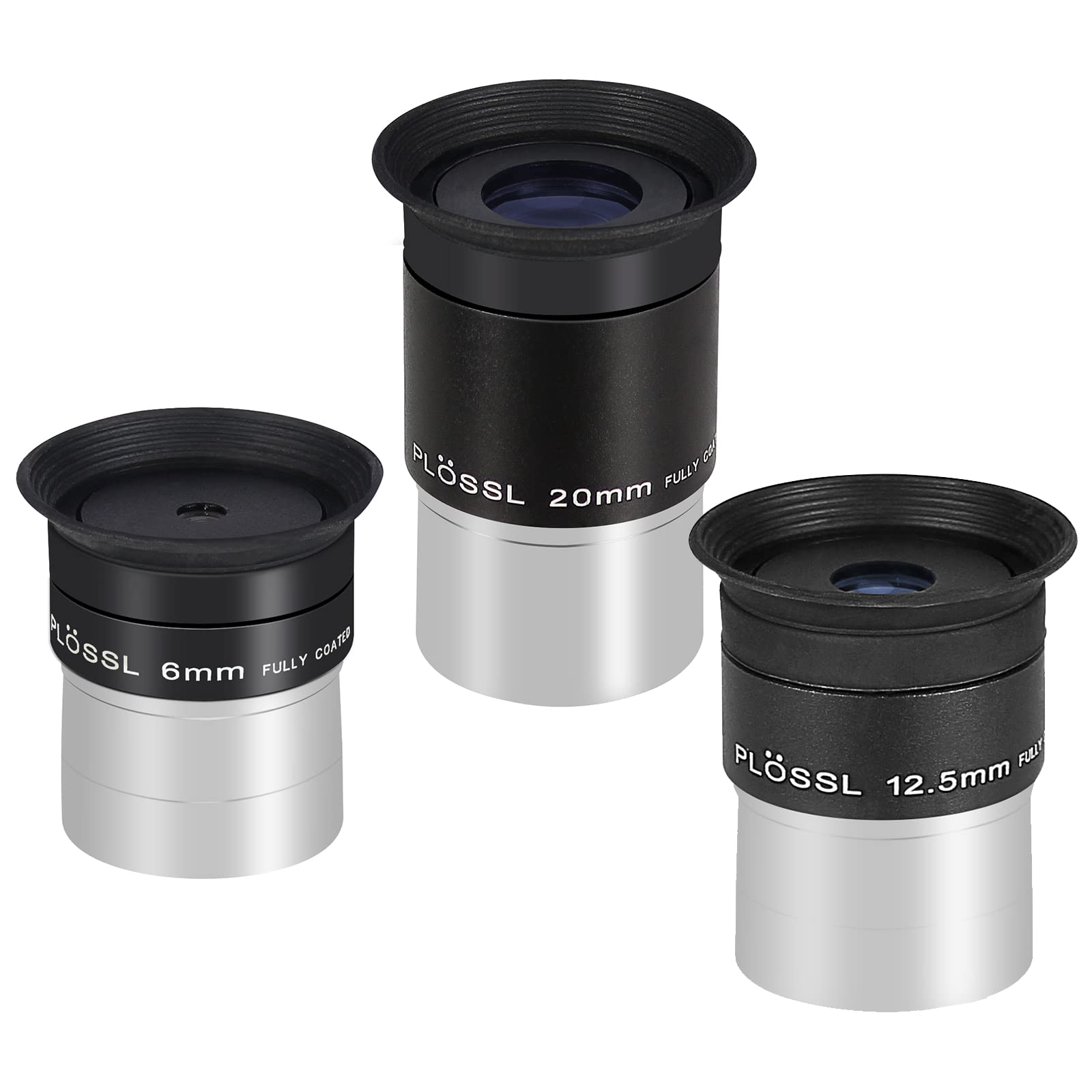 Celticbird 1.25'' Telescope Eyepiece Kit With Three Plossl Eyepieces 6Mm/12.5Mm/20Mm Fully Multicoated Optical Lens Metal Constr
