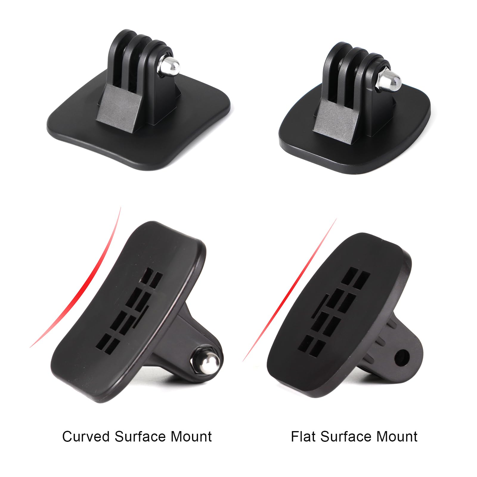 Hsu Adhesive Mounts Helmet Adhesive Sticky Mounts Flat & Curved 3M Mount For All Gopro Cameras And Other Action Cameras
