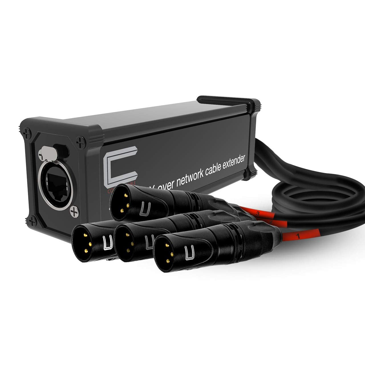 4 Channel 3 Pin Xlr Male To Single Ethercon Cable  Compact Cat6 Multi Network Snake Receiver  For Live Stage, Home Studio Record