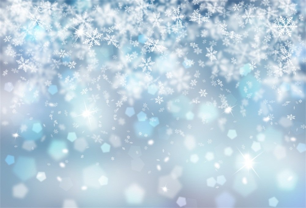 Lfeey 10X8Ft Falling Snowflake Portrait Backdrops For Photography Winter Ice Snow Flakes Photo Shoot Newborn Kids Baby Adults We