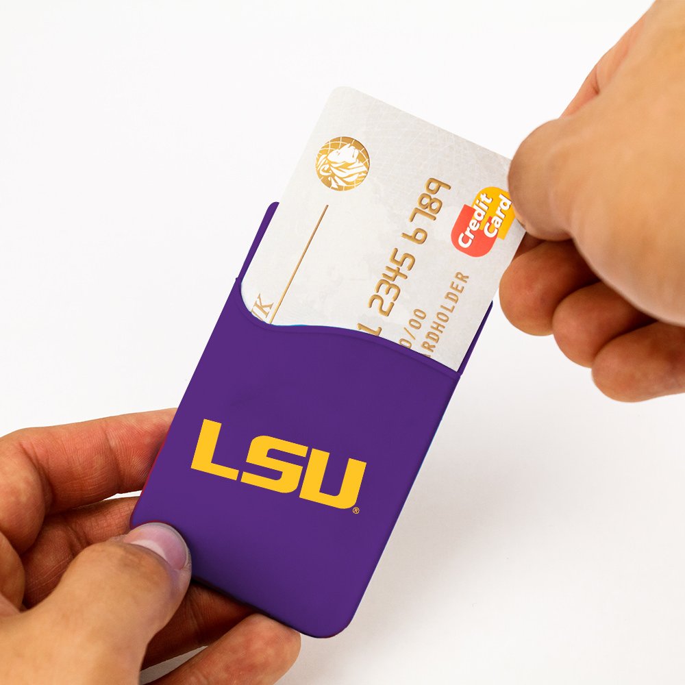 Guard Dog Silicone Credit Card Holder/Phone Wallet - Lsu Tigers