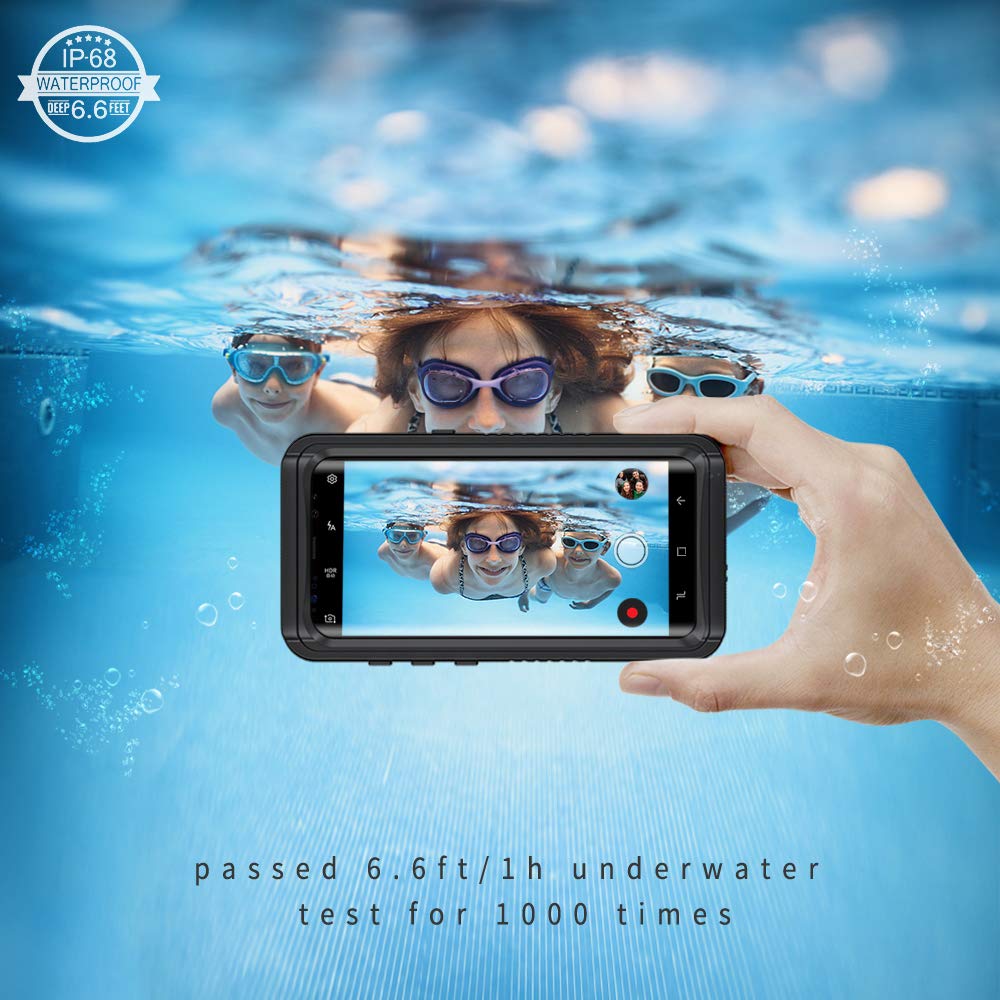 Lanhiem For Samsung Galaxy S9+ Plus Case, Ip68 Waterproof Dustproof Case With Built In Screen Protector, Rugged Full Body Shockp