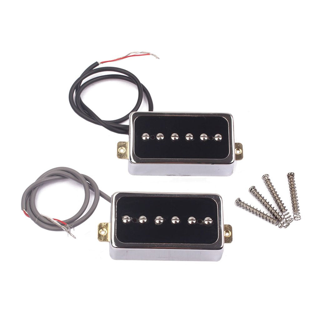 Ogdni P90 Pickup Set,Alnico V Single Coil Bridge & Neck Pickups For Les Paul P90 Style Humbucker Size Electric Guitar