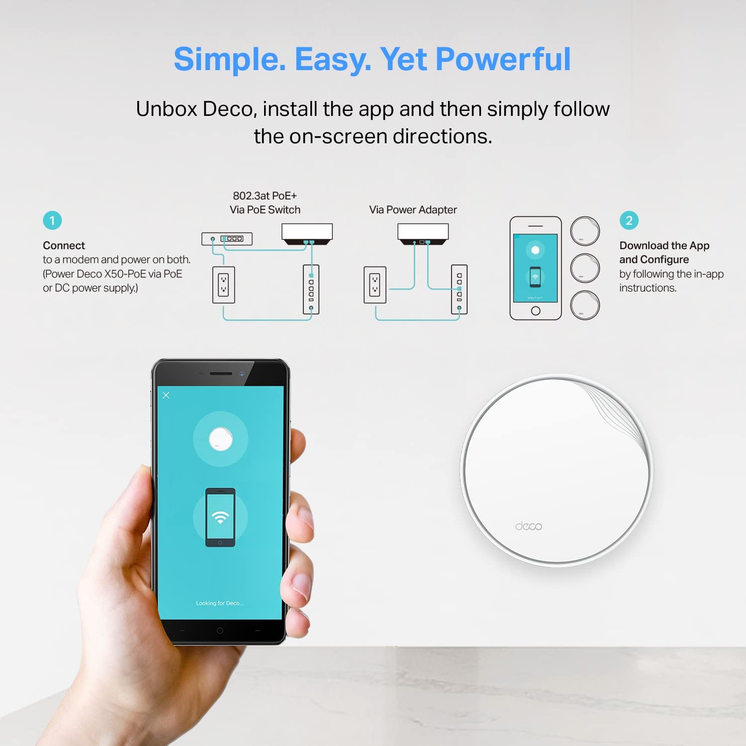 Tp-Link Deco Ax3000 Poe Mesh Wifi(Deco X50-Poe), Ceiling/Wall-Mountable Wifi 6 Mesh, Replacing Wifi Router, Access Point And Ran