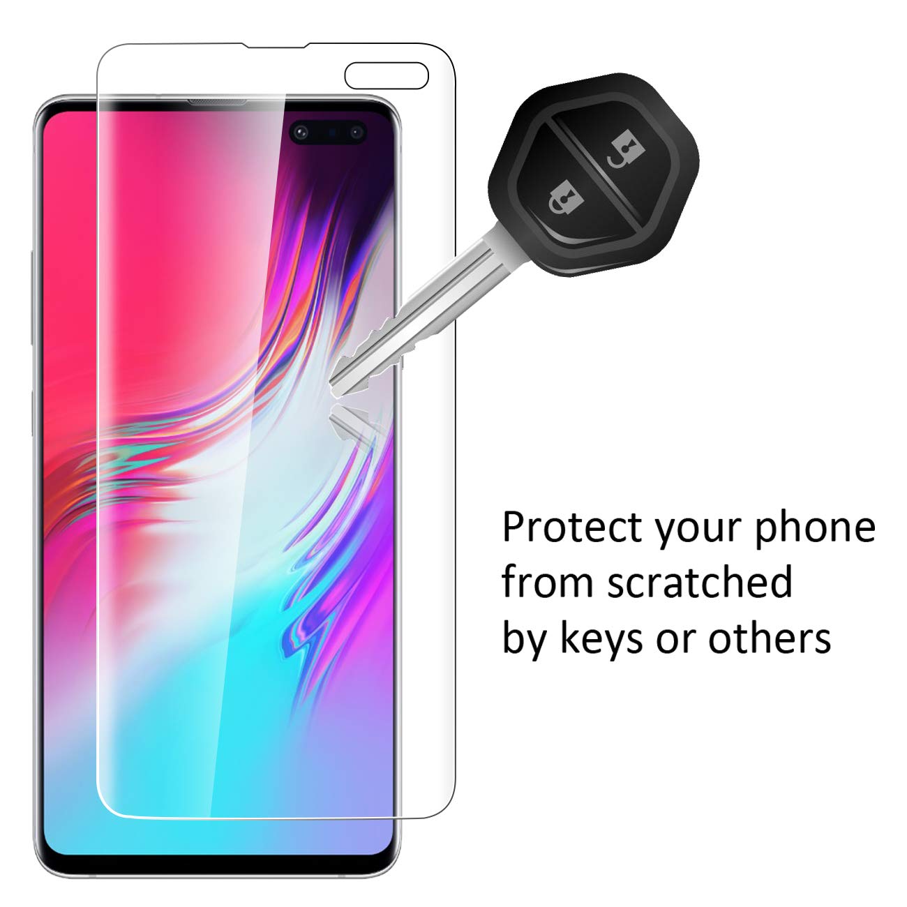 Orzero (3 Pack) Screen Protector Compatible For Samsung Galaxy S10 5G Version Soft Tpu Screen Protector, Premium Quality Edge To