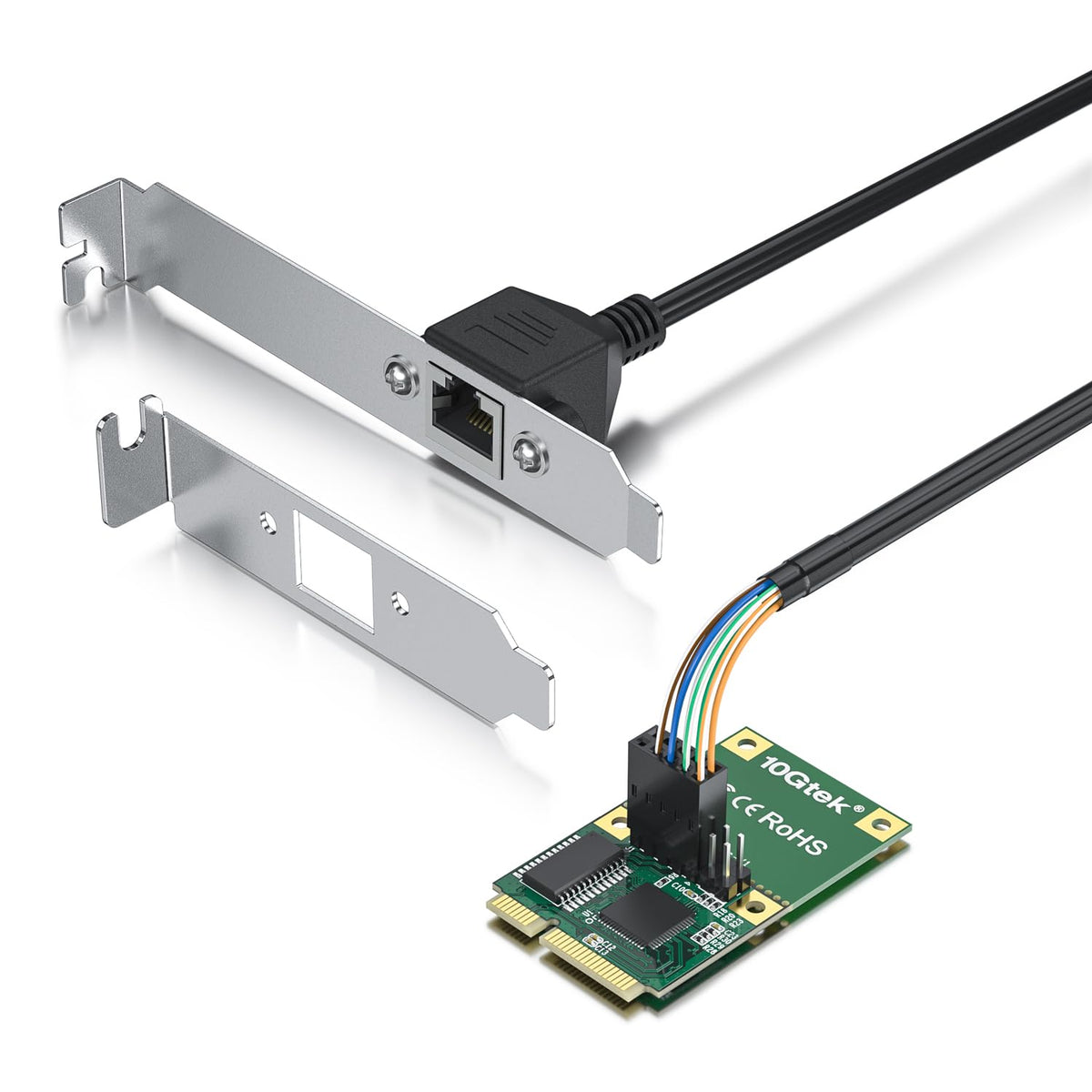 Mini Pcie Gigabit Ethernet Network Card, Single Rj45 Port, 1G Nic Compare To Intel I210At, With 30 Cm Cable, Ethernet Card For W