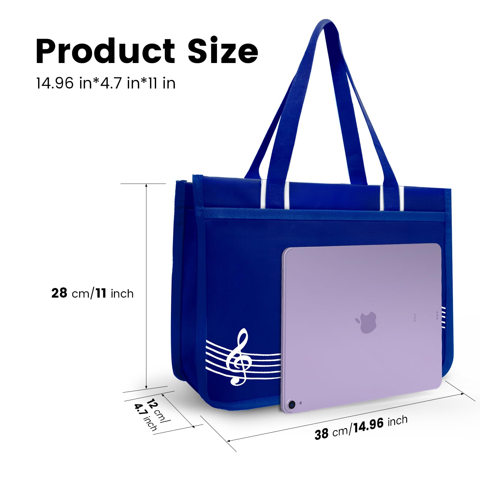 Bestsounds Piano Bag, Zipper Waterproof Music Book Tote Bag Piano Accessories For Students Kids, Women, Gifts For Musicians (Dar