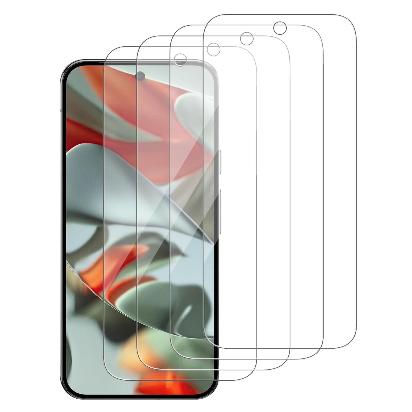 iCsapr 4 Pack Glass Screen Protector Compatible for Google Pixel 9pro XL [9H Hardness]-HD Screen Tempered Glass, Scratch Resista