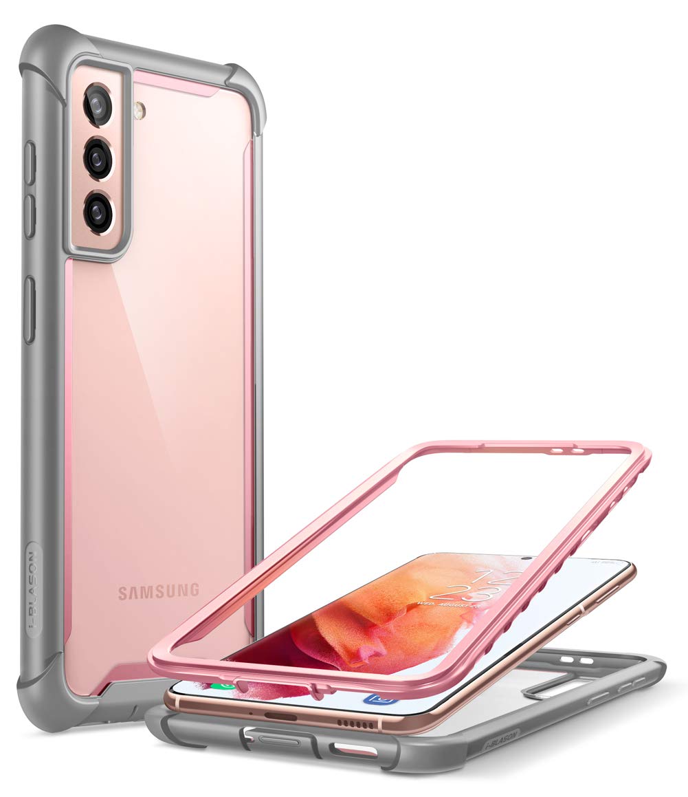 i-Blason Ares Series Case Designed for Galaxy S21 5G (2021 Release), Rugged Clear Bumper Case (Black)