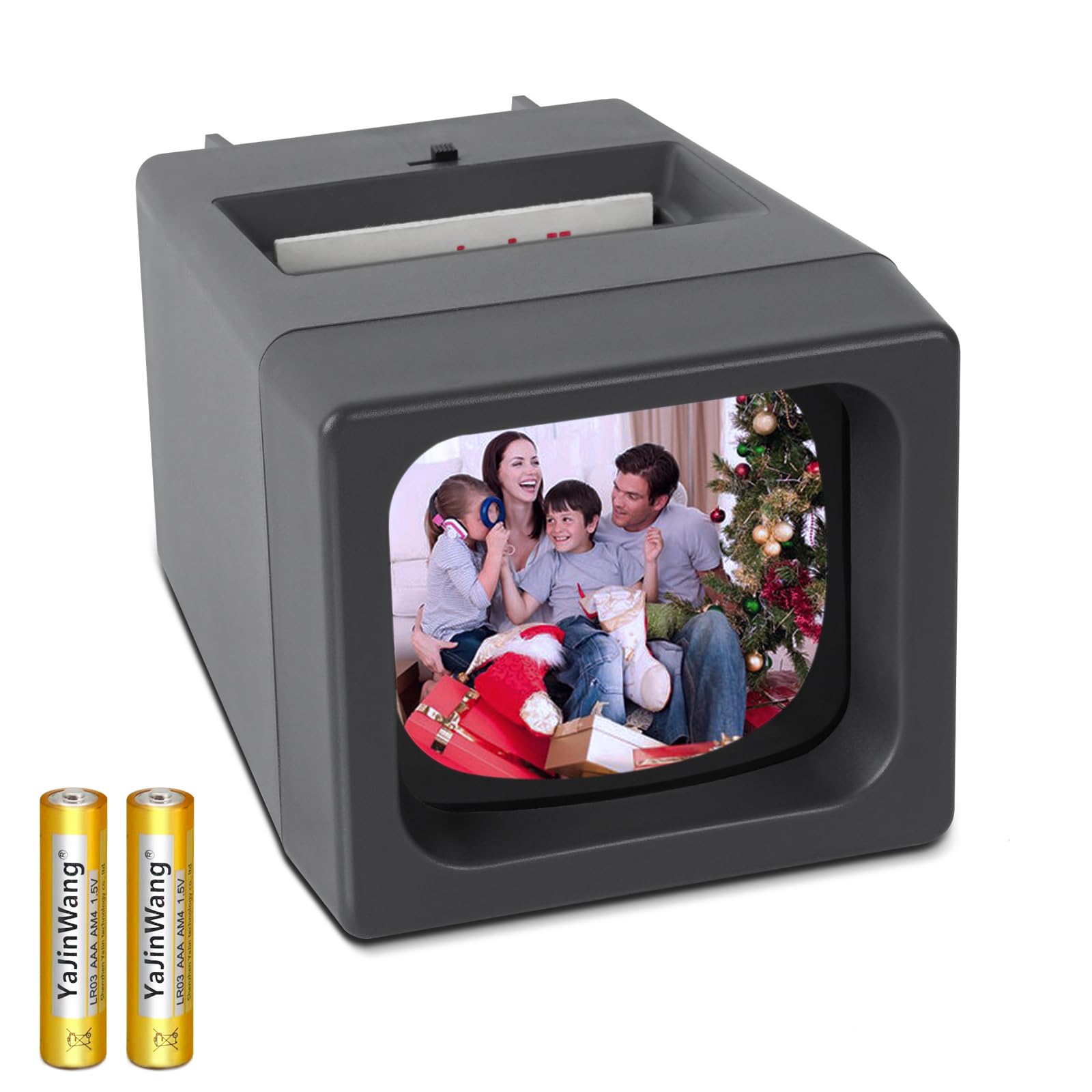 35 Mm Film & Slide Viewer, 2X Led Illuminated Viewing Slide Projector For Old Slides And 35Mm Film Negatives(2 Aaa Batteries Inc