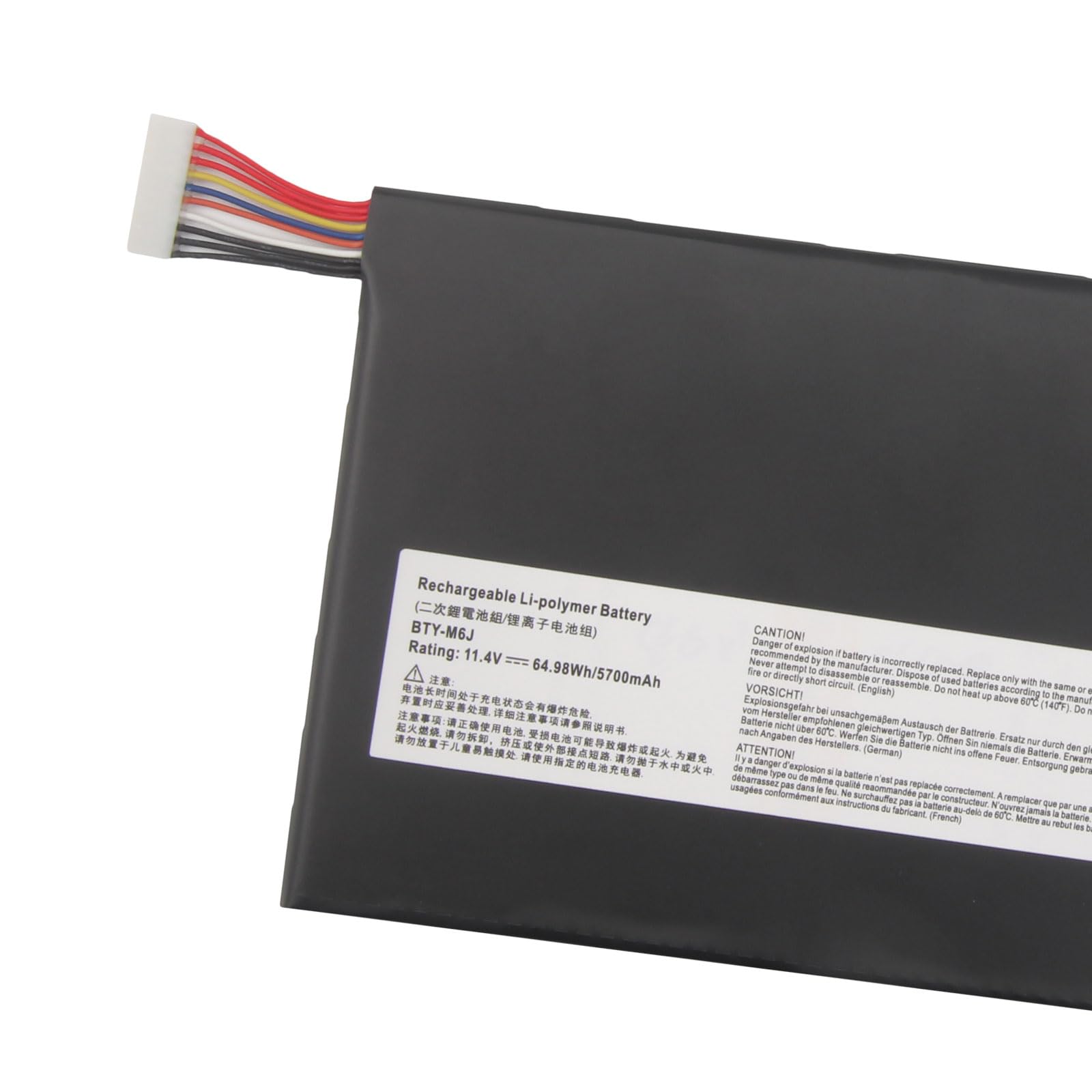 A Amanda Bty M6J Battery 11.4V 64.98Wh Replacement For Msi Gs63 Gs63Vr Gs73 Gs73Vr 6Rf Stealth Pro 6Rf 001Us Bp 16K1 31 Bty U6J