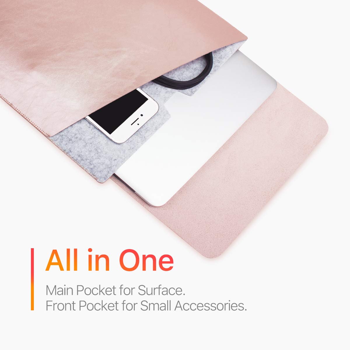 Walnew 13.5'' Sleeve For 13.5 Inch Microsoft Surface Laptop 5/4/3/2/1(2022/2021/2019/2018/2017 Released) Protective Soft Sleeve