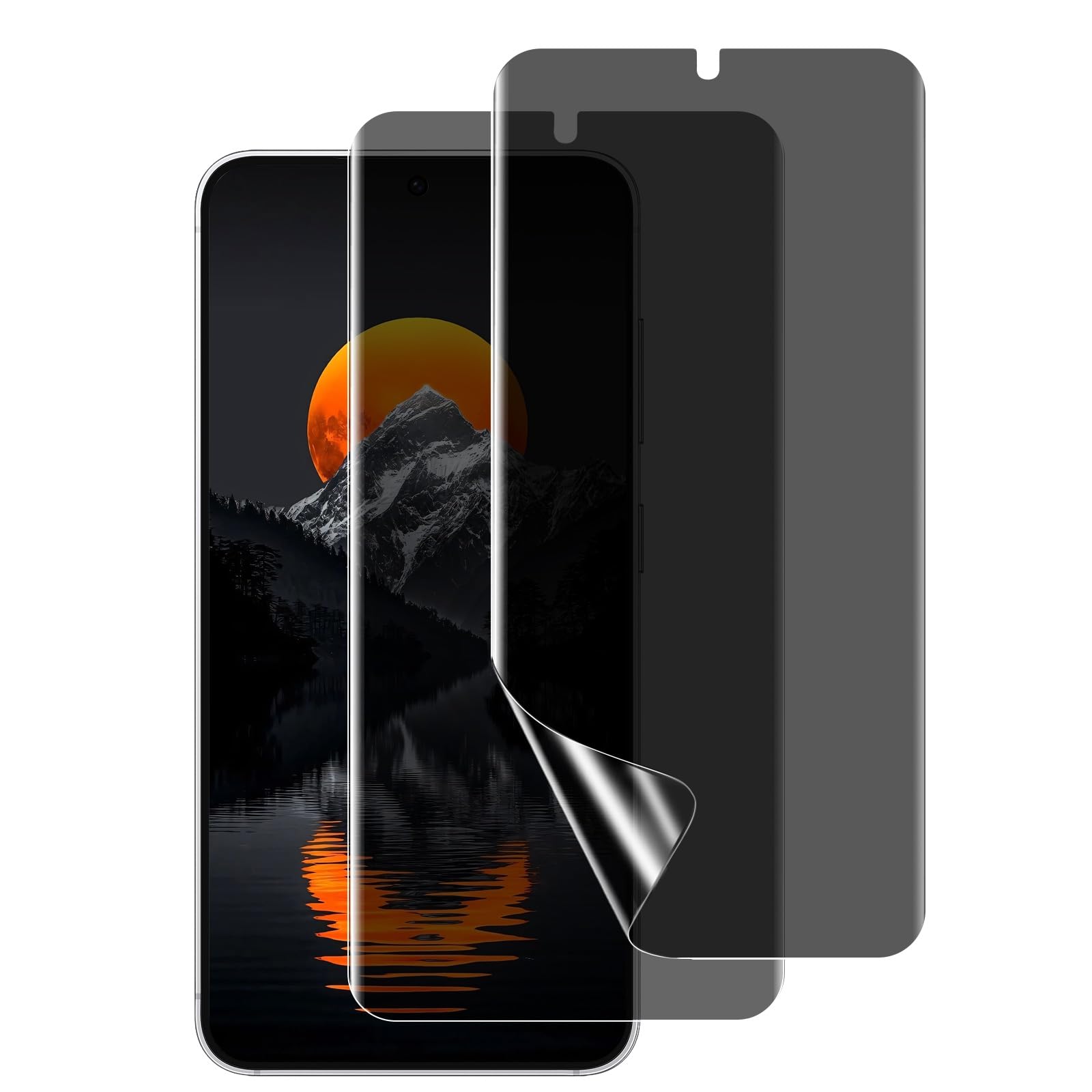 For Samsung Galaxy S24/ S25 Privacy Screen Protector [2 Packs], Anti-Spy Flexible Tpu Film For S24/S25, Support Fingerprint Unlo