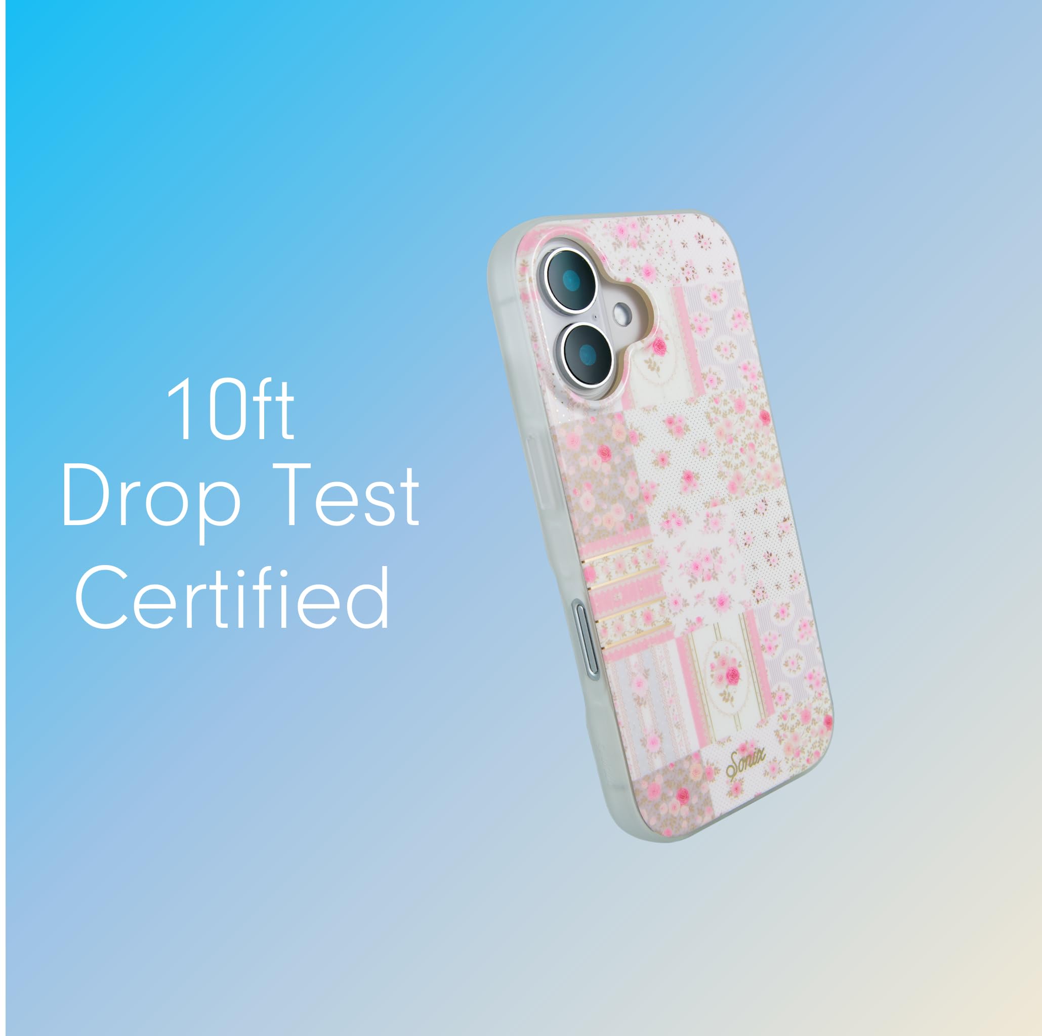 Sonix Case For Iphone 16 | Compatible With Magsafe | 10Ft Drop Tested | Plaid Floral | Patchwork Cottage