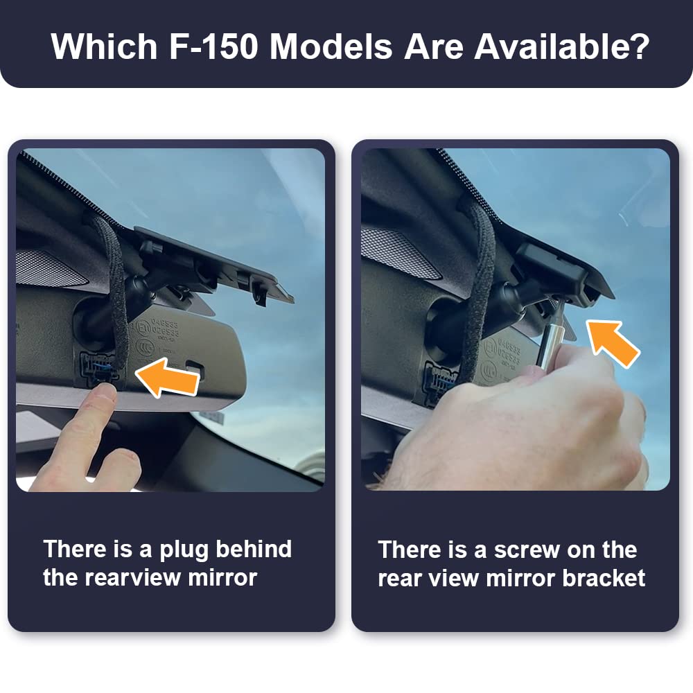 Ford Rear View Camera Adapter Fitcamx Front 4K+Rear 1080P Dash Cam Adapts For Ford F150 F250 2021 20 ...