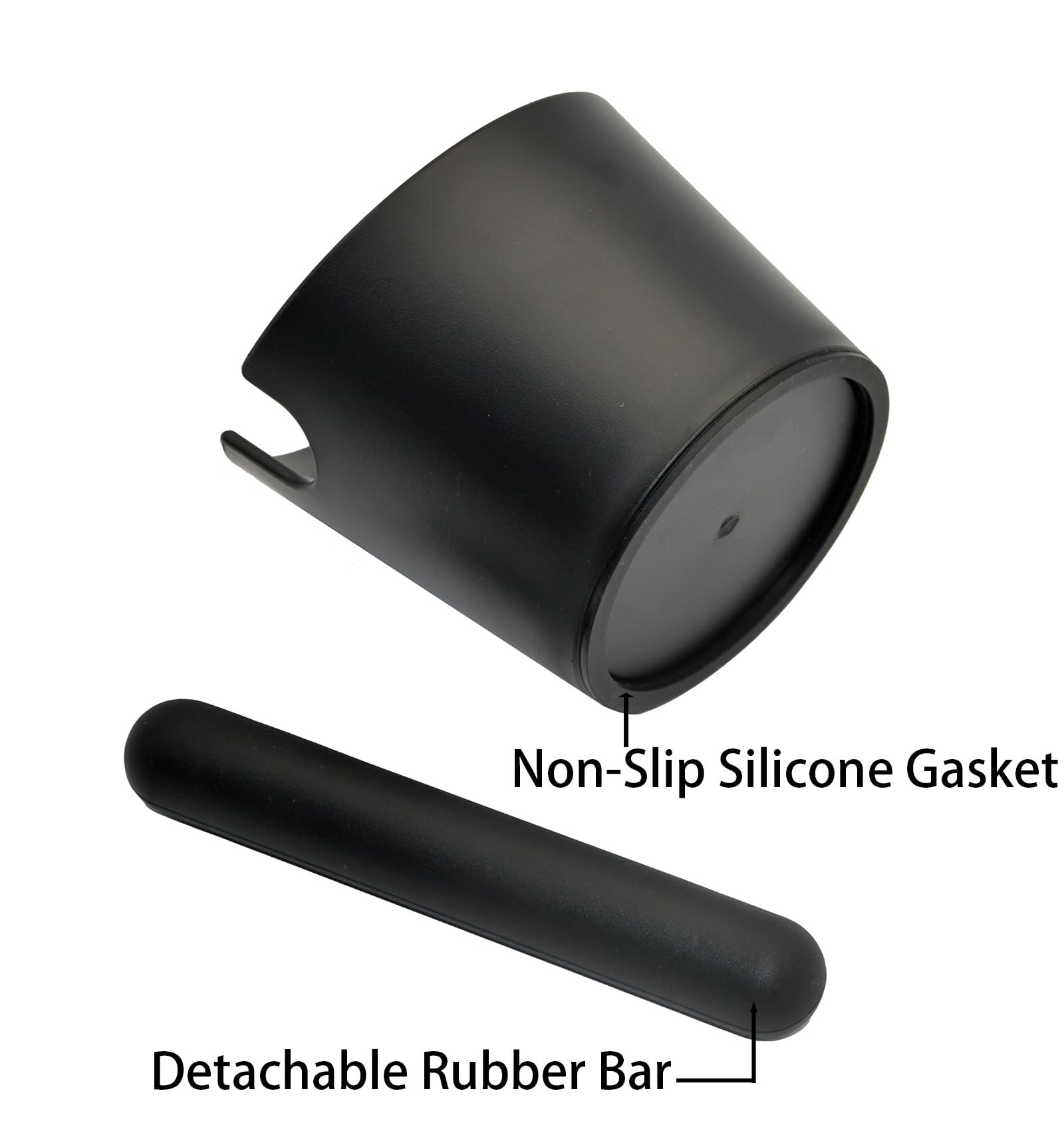 Iaosen 6.3 Inch Large Espresso Knock Box Silicone Coffee Tamper Mat Espresso Machine Accessories Set Of 2 With Removable Knock B