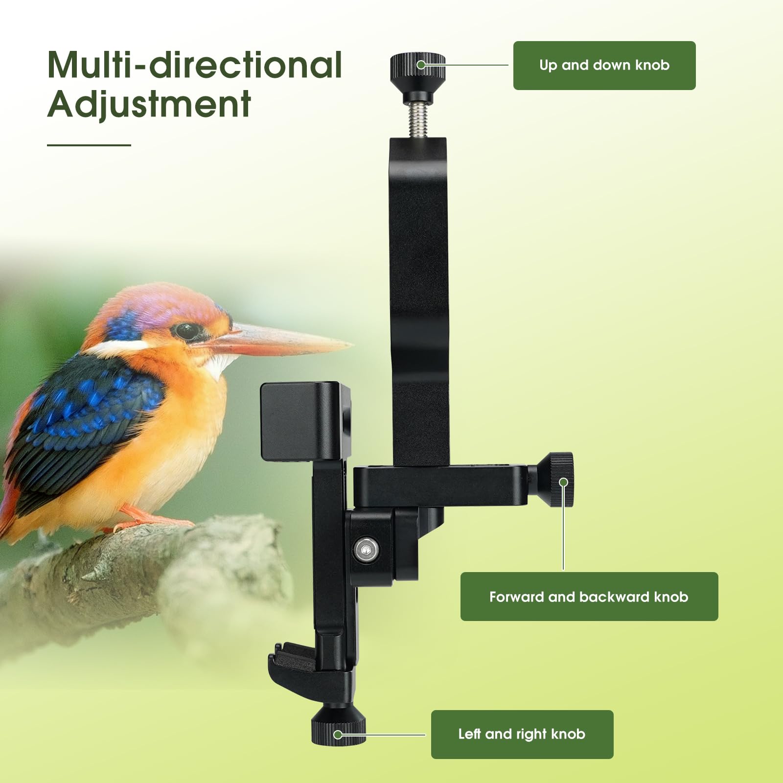 Svbony Sv214 Pro 3-Axis Universal Smartphone Adapter, Support 44 To 64Mm Eyepiece Diameter, Digiscoping Adapter With Remote Cont