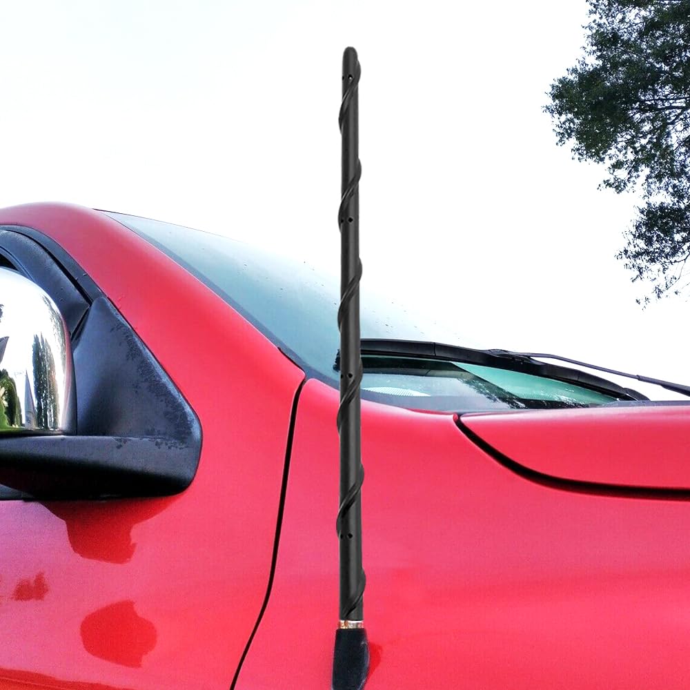 Ksaauto 16 Inch Antenna For 2009 2024 Dodge Ram 1500 2500 3500 Classic Warlock, Dodge Ram 1500 Accessories, Flexible Spiral Rubb