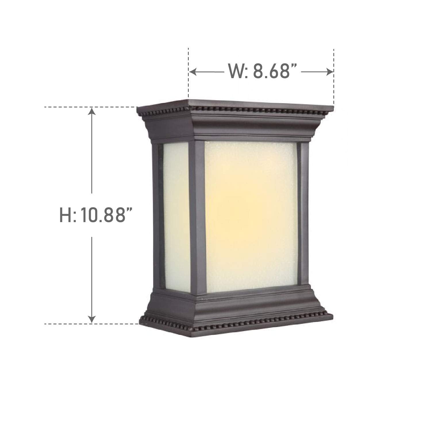 Craftmade Ich1520 Ob Illuminated Chime System Hand Carved Crown Moulding Lighted Led Door Chime, Oiled Bronze (10.88'' H X 8.68'