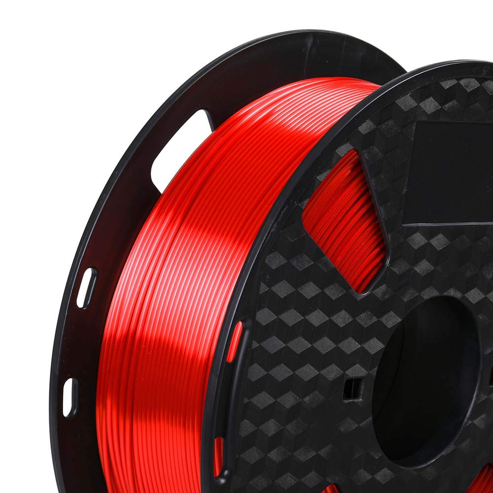 Silk Red Pla 1.75 Mm 3D Printer Filament 1Kg Silk Metallic Red Pla 2.2Lbs Spool Shiny Silky Shine 3D Printing Material Hzst3D