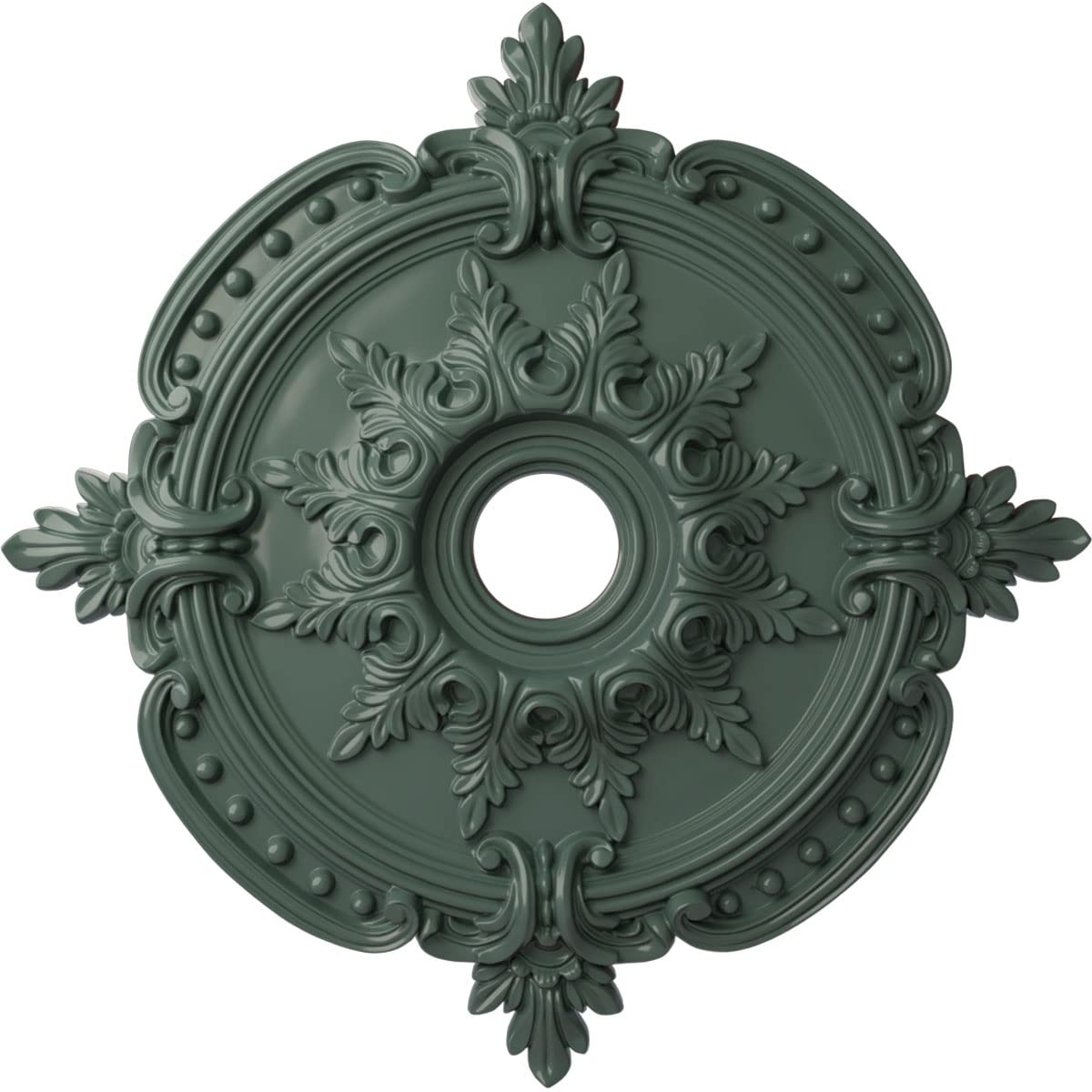 Ekena Millwork Cm28Becbf Benson Classic Ceiling Medallion, 28 3/8''Od X 3 3/4''Id X 1 5/8''P, Hand Painted Cloud Burst