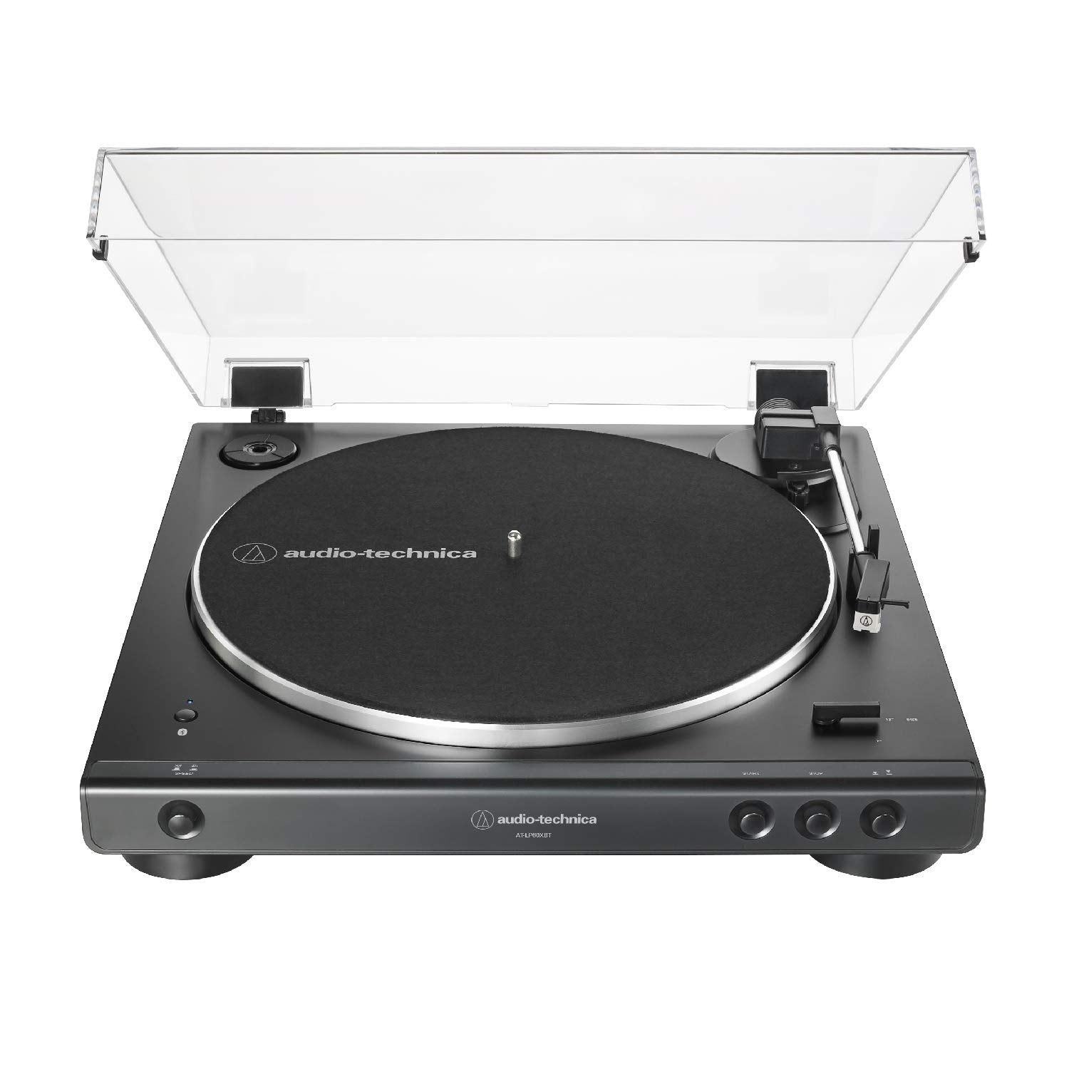 Audio Technica At Lp60Xbt Fully Automatic Bluetooth Belt Drive Stereo Turntable With Dust Cover, Die Cast Aluminum Platter Bundl