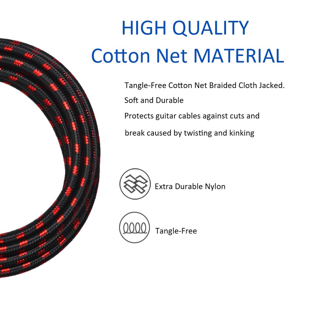 Dremake 3Ft Jack 6.35Mm Ts 1/4 Inch To 1/4 Inch Guitar Cable 6.35Mm Male To 6.35Mm Male Quarter Inch Audio Guitar Instrument Pat