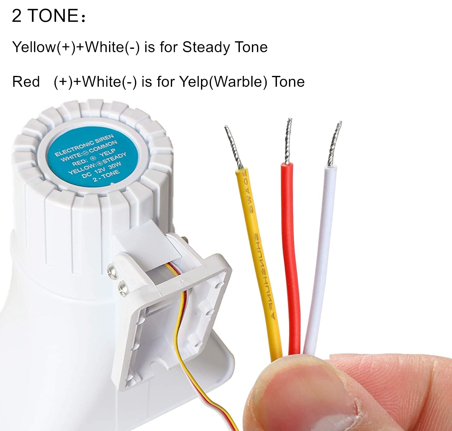 Kllsmdesign Alarm Dual Tone Wired Horn Siren With Bracket,130Db Loud Voice Warning System For Car Truck Home Doorbell Security Anti Thief Indoor And Outdoor