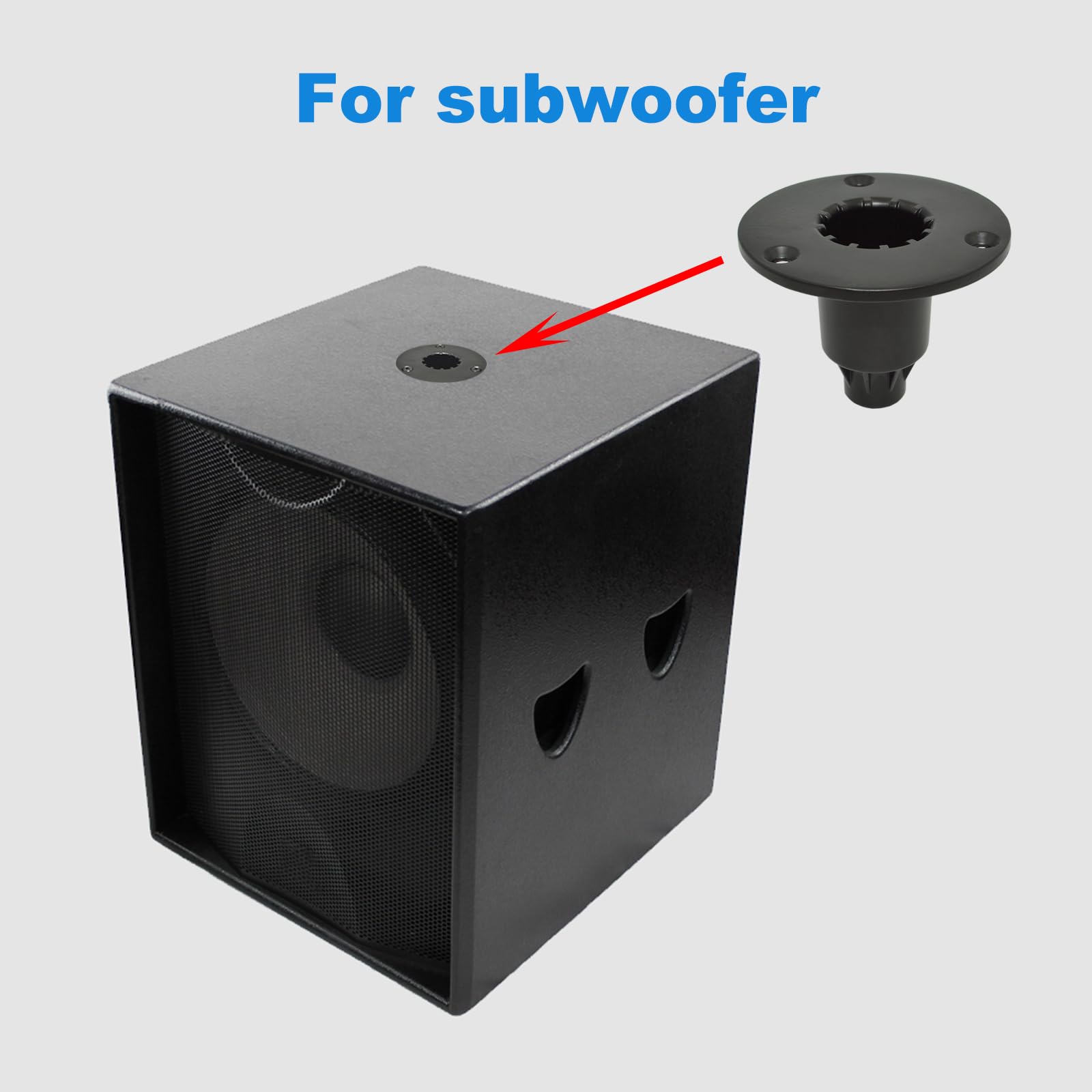 Howonder Speaker Mount Adapter With M20 Threading,4.02''X3'',Metal Speaker Stand Top Hat With M20 Threading, 102X75Mm (2 Packs B