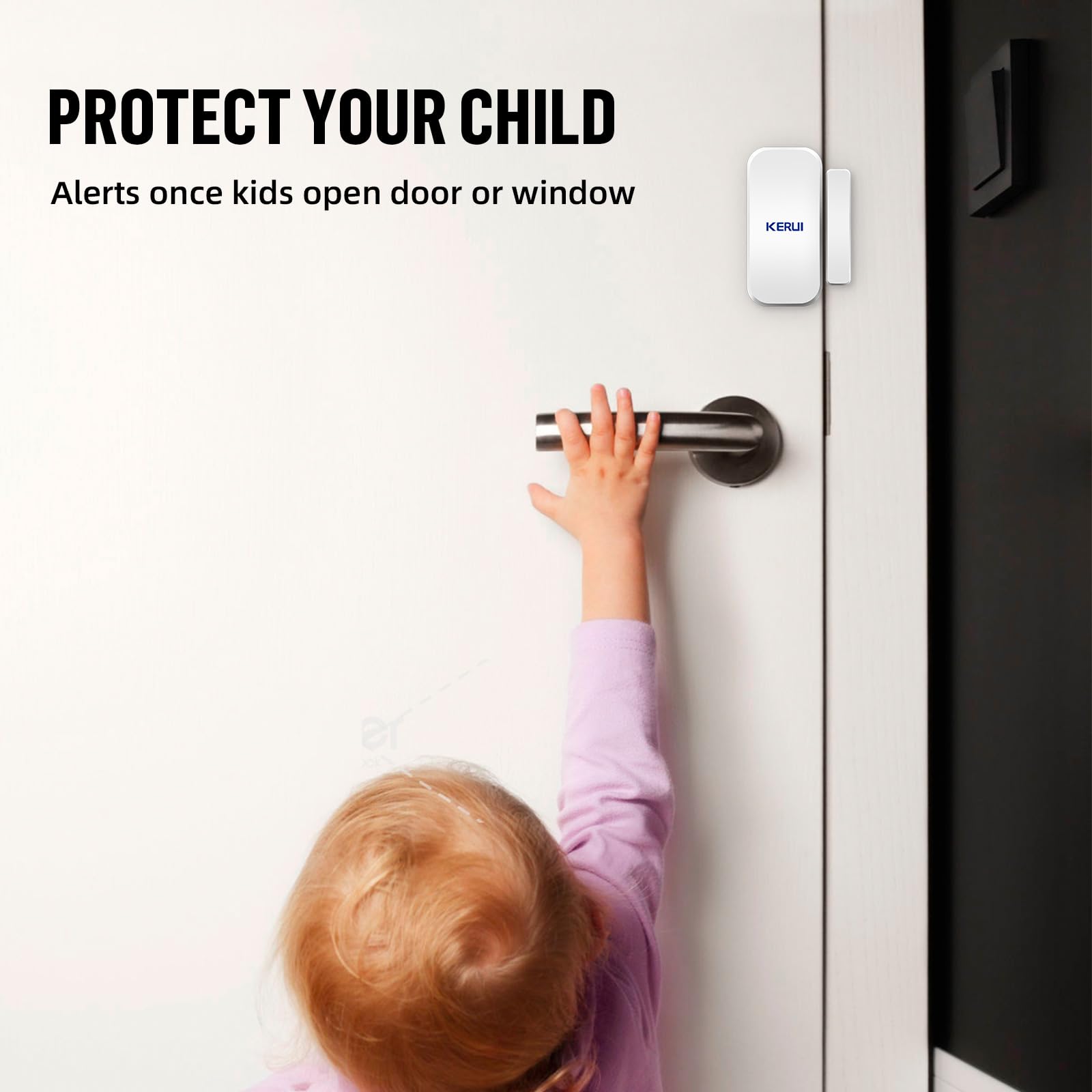 Kerui Indoor/Outdoor Security Alarm System Kit,Wireless Weatherproof Siren Horn With Remote Control And Door Contact Sensor Burg