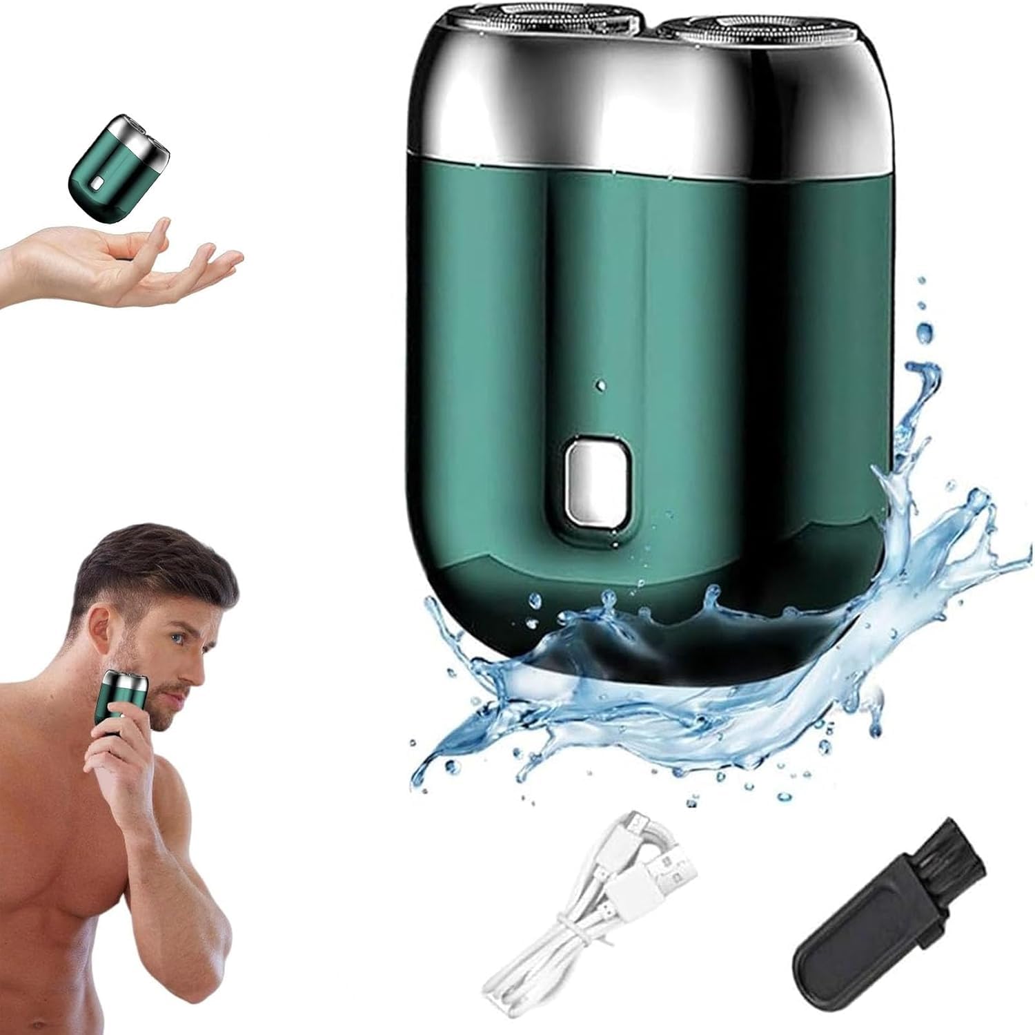 New Model Mini Dual Head Electric Shaver, 2025 New Upgrade Pocket Shaver Usb Mini Shavers For Men, Rechargeable Electric Mini Po