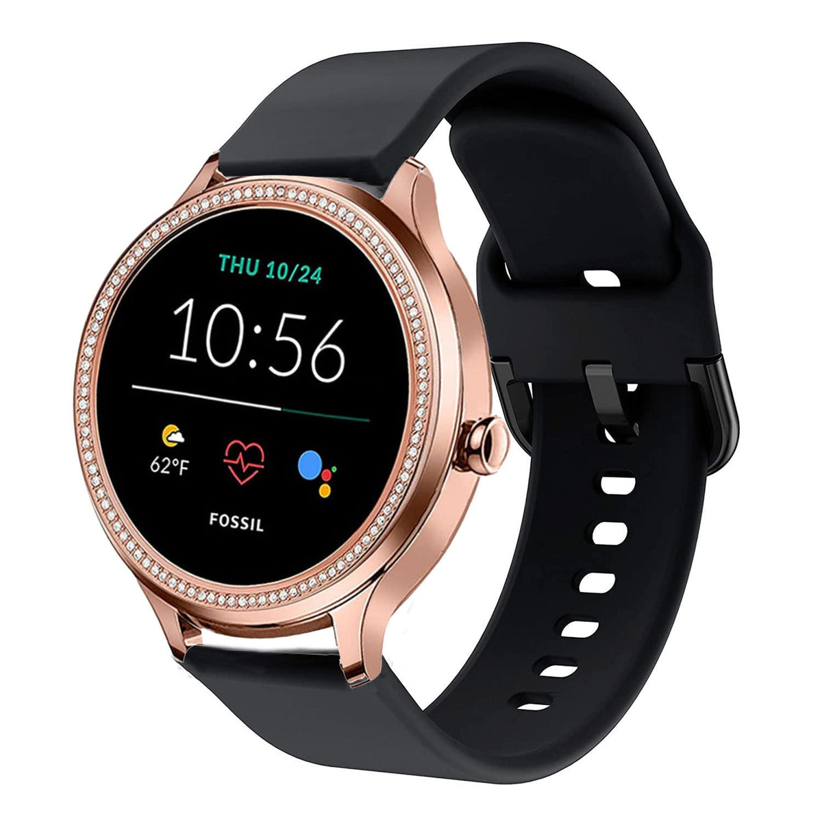 Vicrior Bands Compatible With Fossil Women'S Gen 5E 42Mm / Gen 6 42Mm, 18Mm Quick Release Soft Silicone Fadeless Pattern Printed