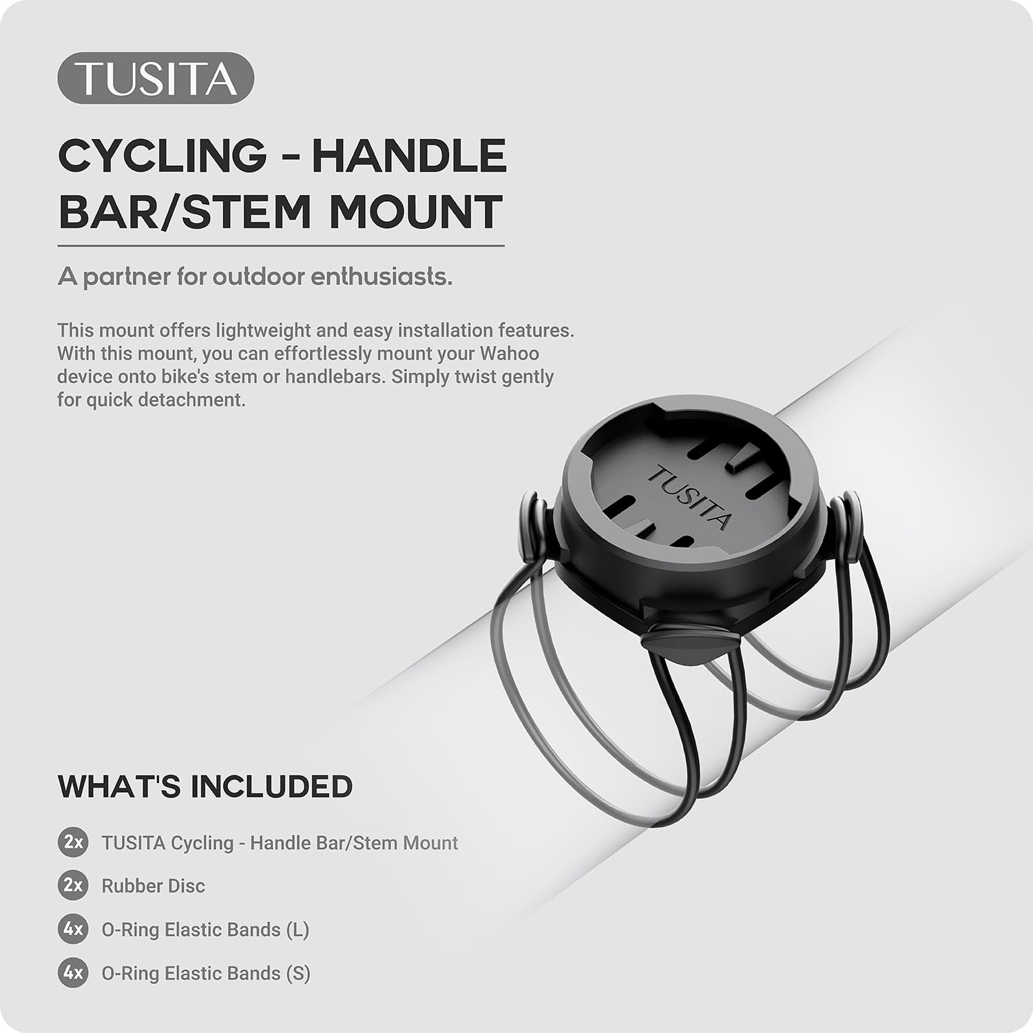 Tusita Stem Mount Compatible With Wahoo Elemnt Bike Computer, 2 Pack