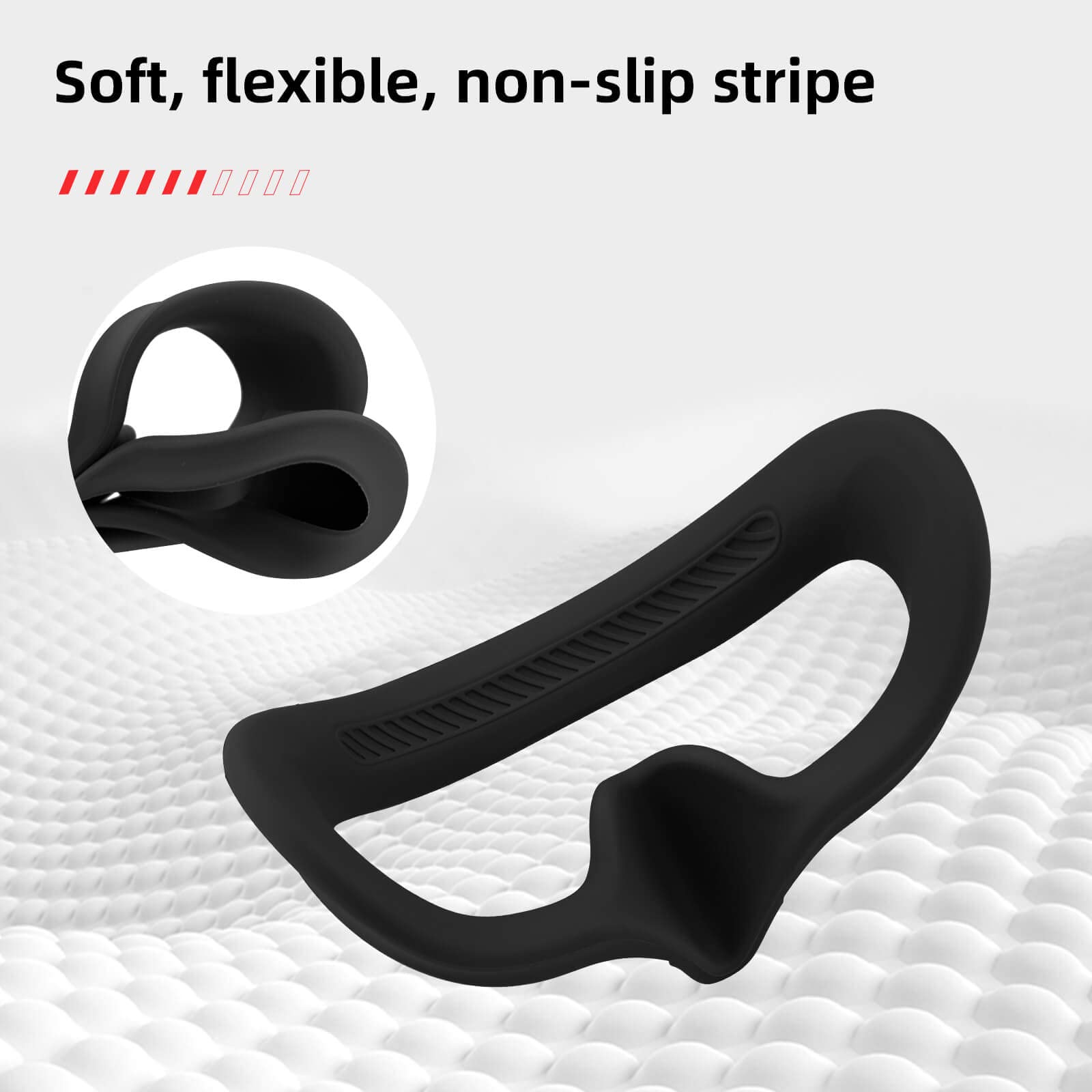 Heiyrc Silicone Eye Pad For Dji Avata Goggles 2 Face Cushion Cover Sweat Proof Non Slip Washable Face Padding Accessories(Black)