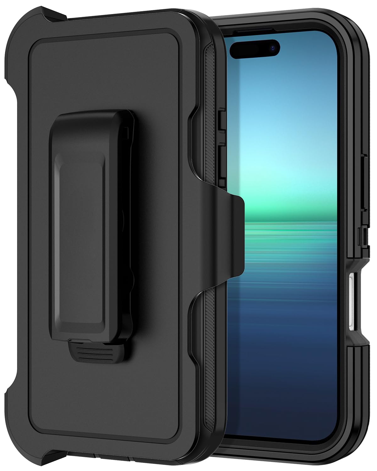 I-HONVA for iPhone 16 Pro Case [Compatible with MagSafe] Shockproof 3-Layer Full Body Protection [Without Screen Protector] Rugg
