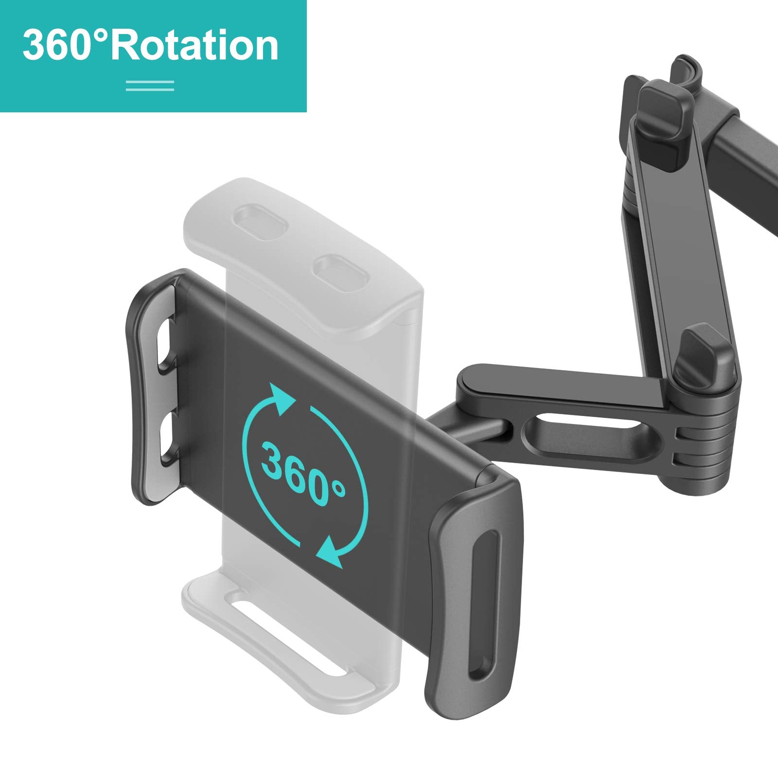 Klsniur Tablet Headrest Holder, Car Backseat Seat Mount Holder Universal 360� Rotating Adjustable For 6' 10.5' Tablet Ipad Ipad Air Ipad Mini,Samsung Galaxy