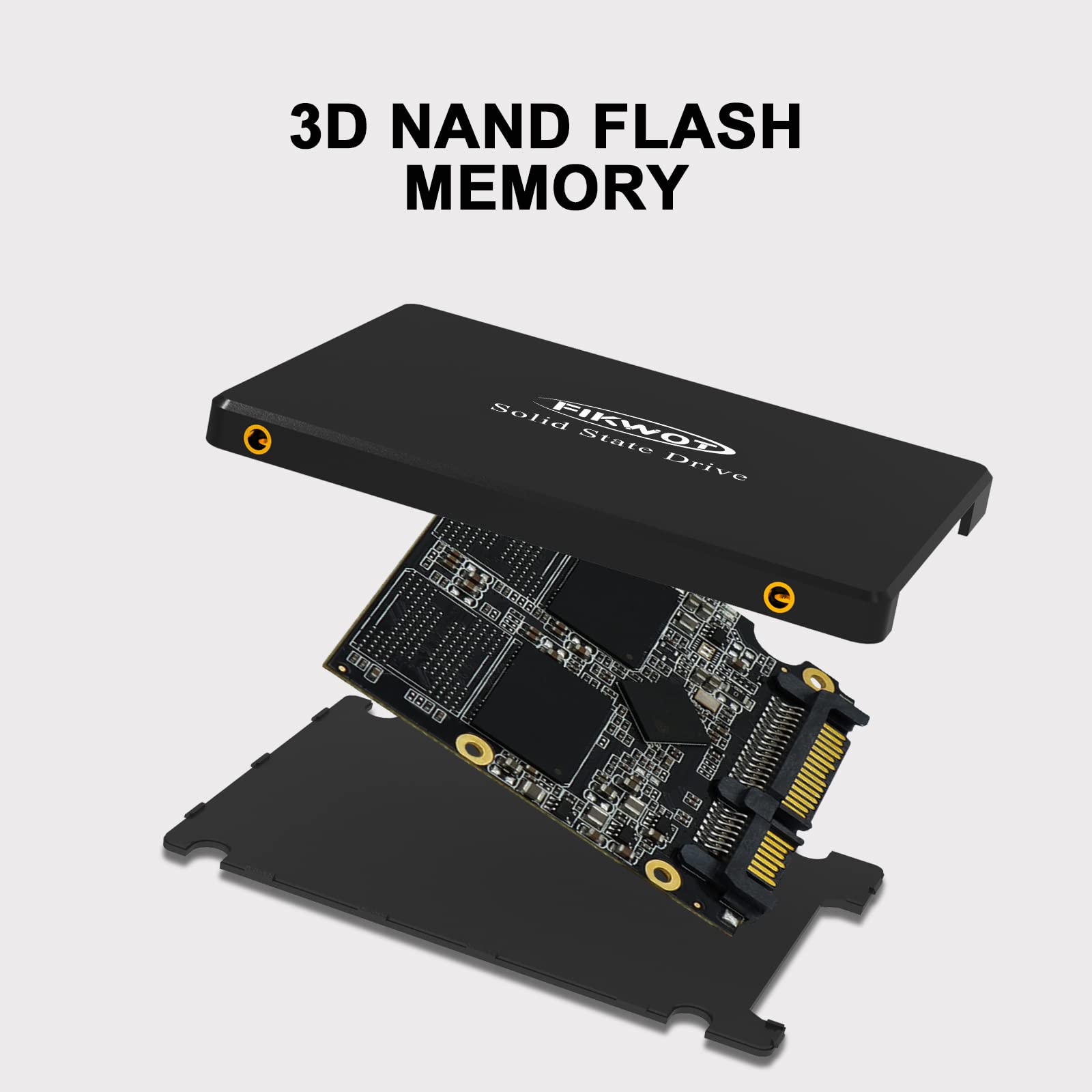 Fikwot Fs810 4Tb Ssd Sata Iii 2.5'' 6Gb/S, Internal Solid State Drive 3D Nand Flash (Read/Write Speed Up To 550/500 Mb/S) Compat