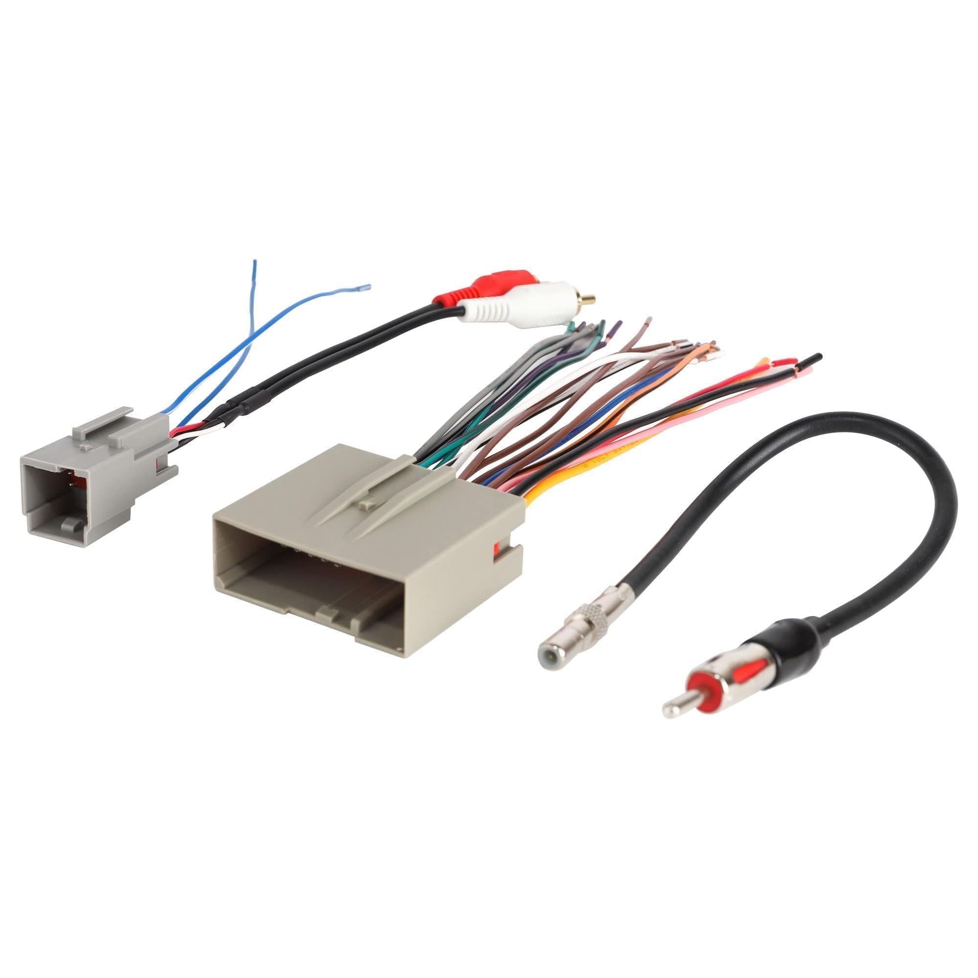 Nuith Car Radio Stereo Wire Harness Connector Antenna Adapter For Ford 2006 2012, Lincoln 2006 2010, Mercury 2006 2009 Fit Oem R