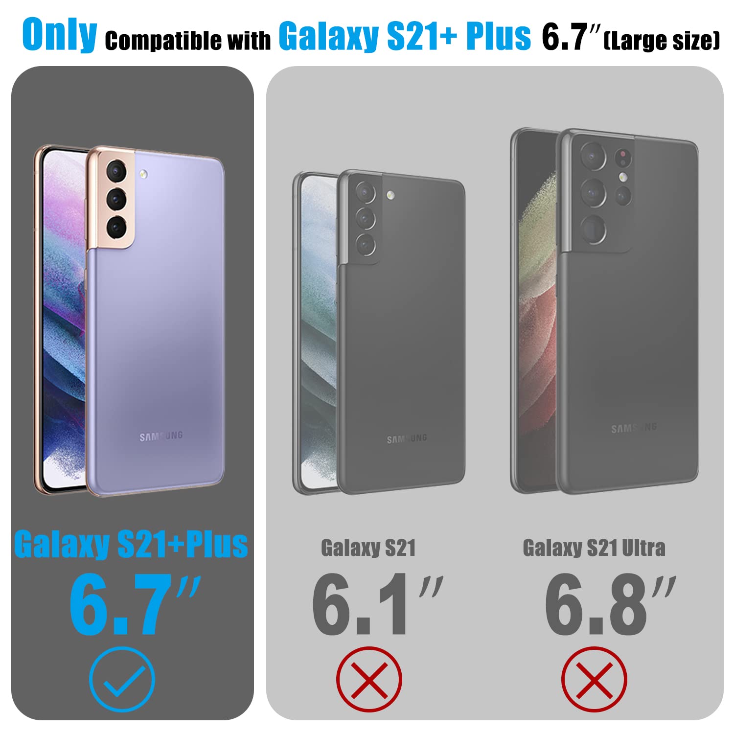 Esdot For Samsung Galaxy S21 Plus Case,Military Grade Passing 21Ft Drop Test,Rugged Cover With Fashionable Designs For Women Gir