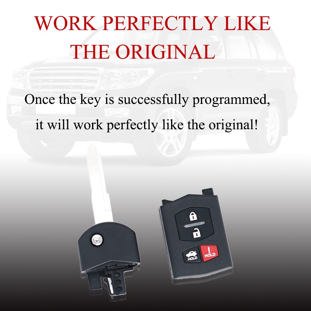 Key Fob Remote Replacement Fits For Mazda Mx 5 Miata 2006 2007 2008 2009 2010 2011 2012 2013 2014 2015//Mazda 3 2010 2013/Mazda