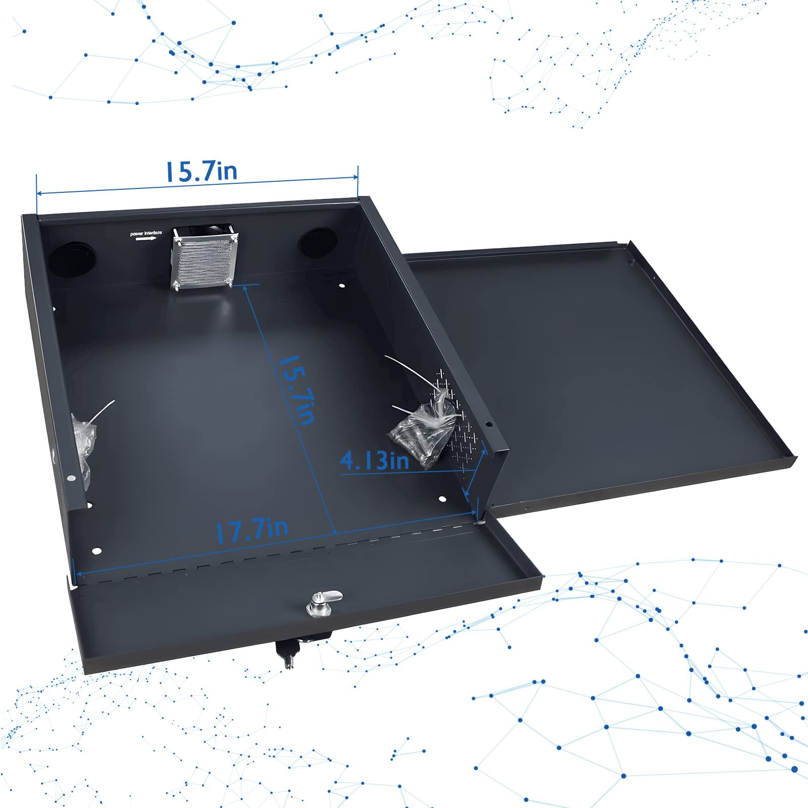 Thepoestore 18In X 18In X 5In Nvr/Dvr Lock Box